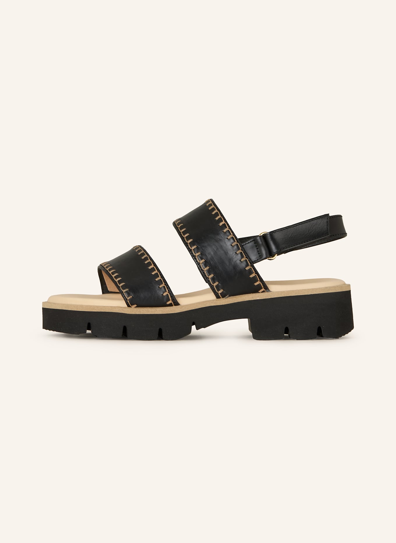 paul green Plateau-Sandalen STAR: SCHWARZ