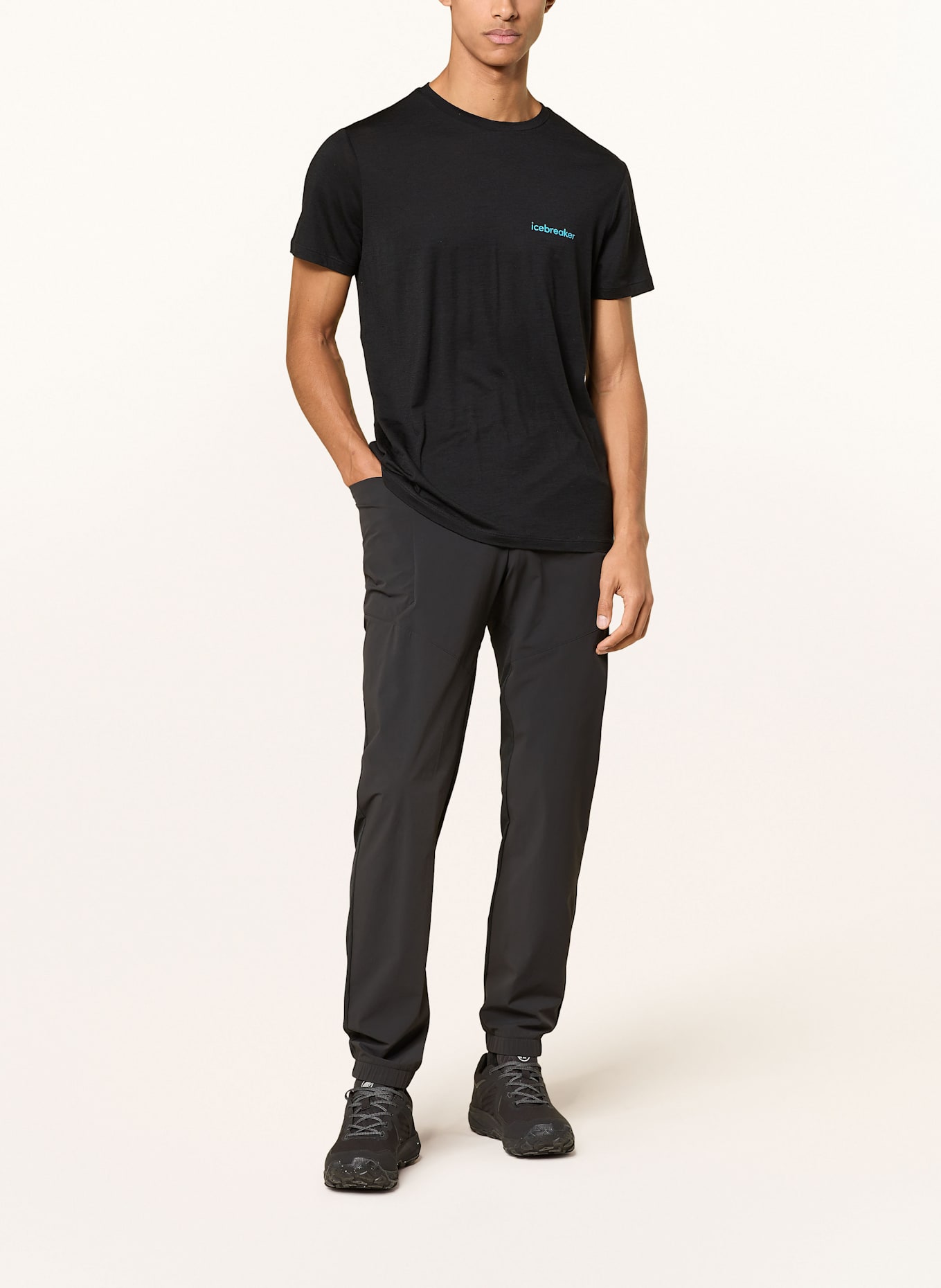 icebreaker T-shirt in merino wool: BLACK