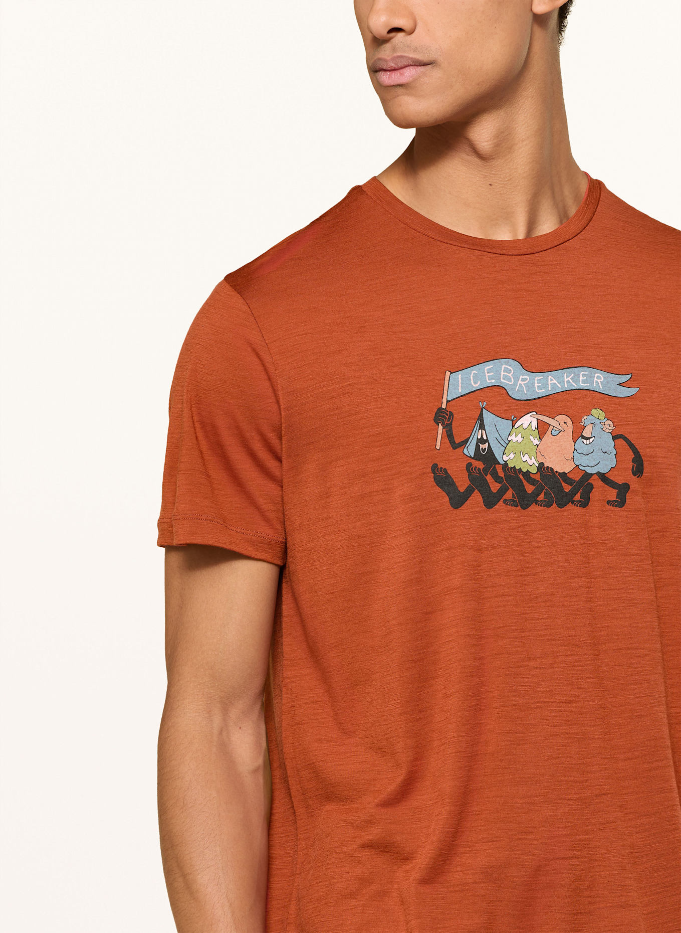 icebreaker T-Shirt MERINO 150 TECH LITE: DUNKELROT