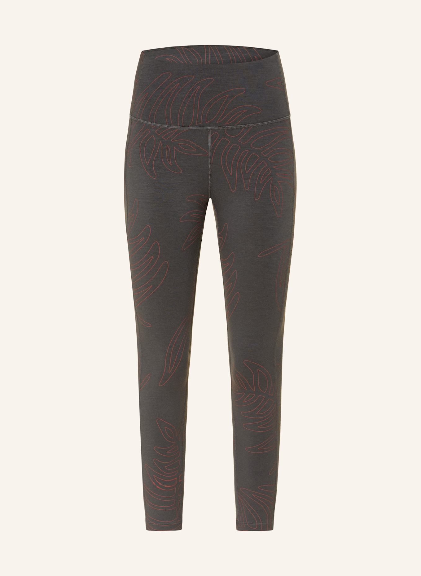 icebreaker Leggings MERINO 260 FASTRAY: GRAY / SALMON