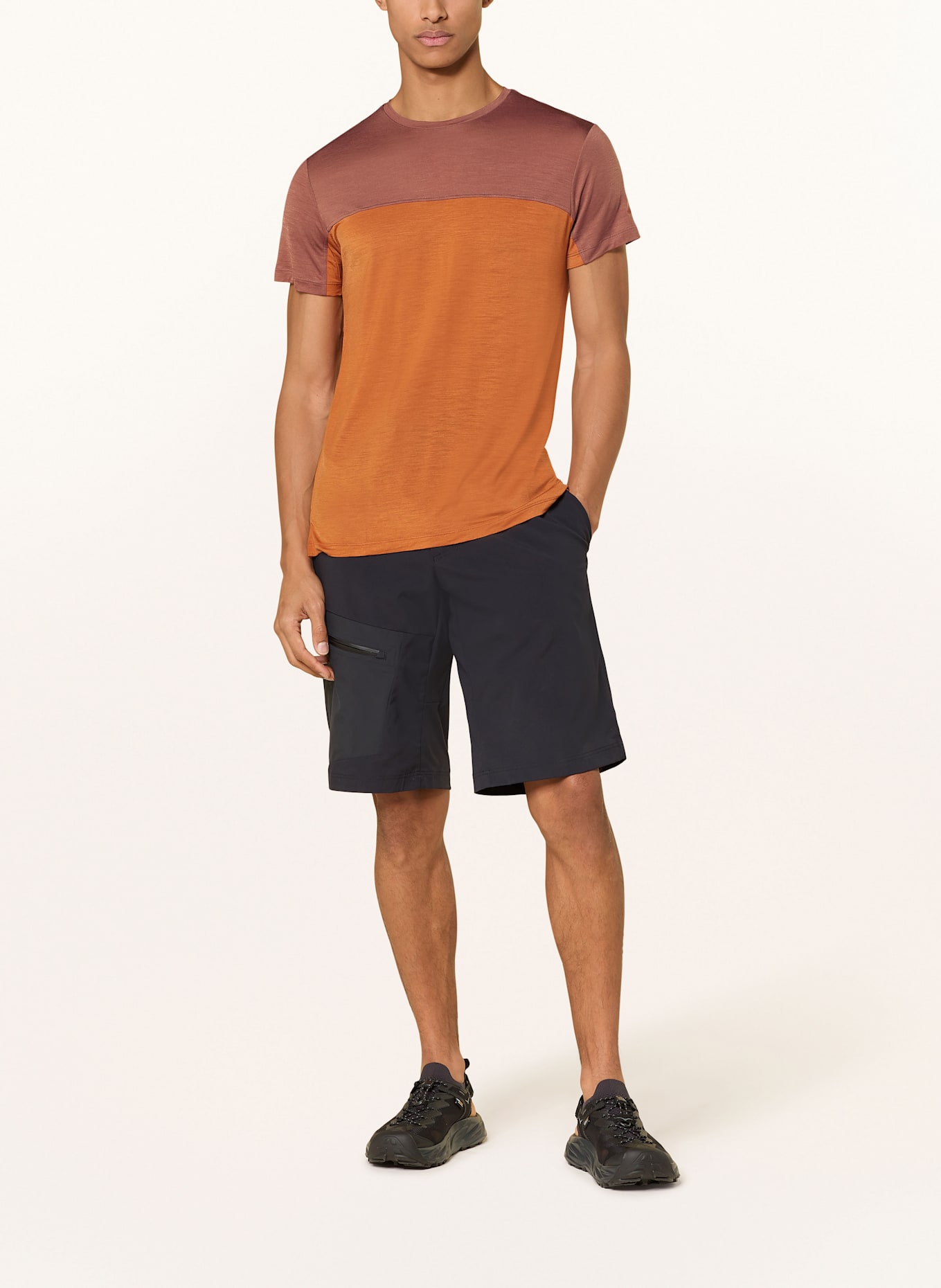 icebreaker T-Shirt 125 COOL-LITE™ SPHERE III mit Merinowolle: DUNKELORANGE / ALTROSA