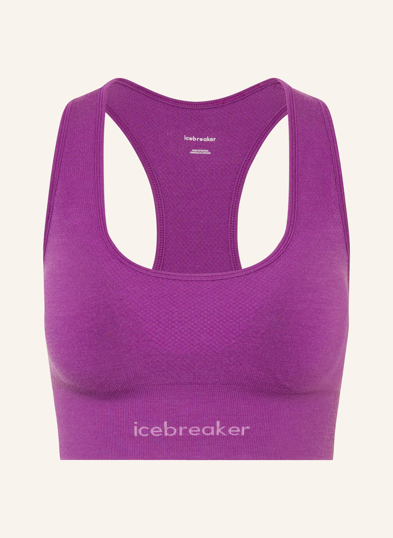 icebreaker Sport-BH 260 ZONEKNIT SEAMLESS mit Merinowolle: FUCHSIA