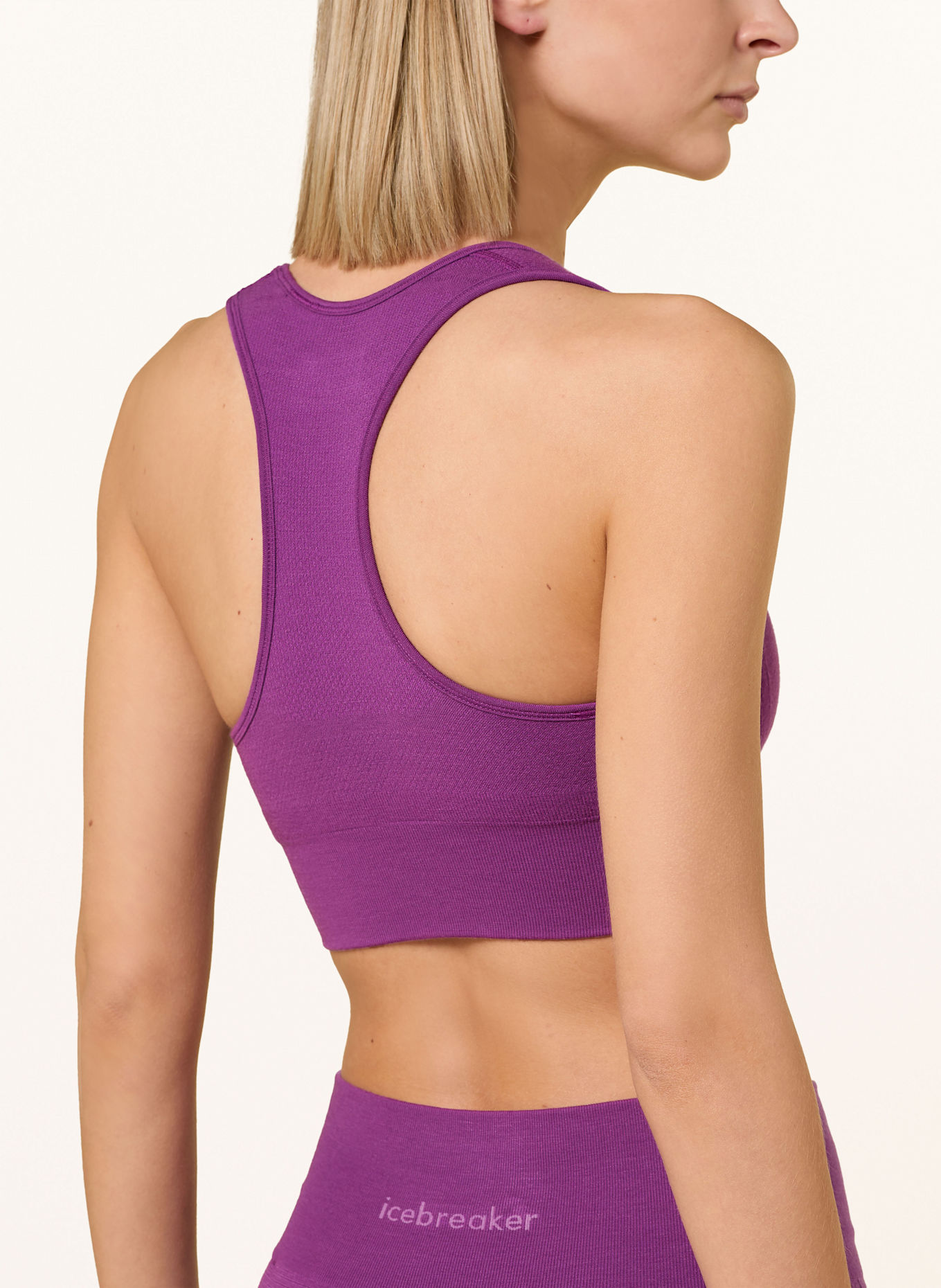icebreaker Sport-BH 260 ZONEKNIT SEAMLESS mit Merinowolle: FUCHSIA