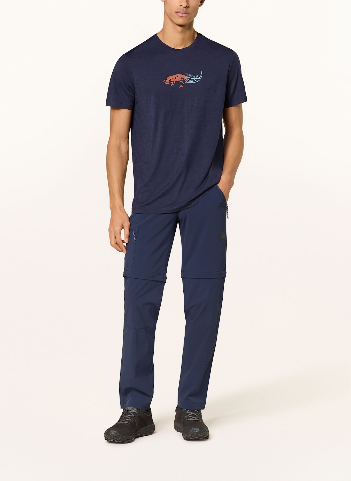 icebreaker T-Shirt MERINO 150 TECH LITE™ aus Merinowolle: DUNKELBLAU