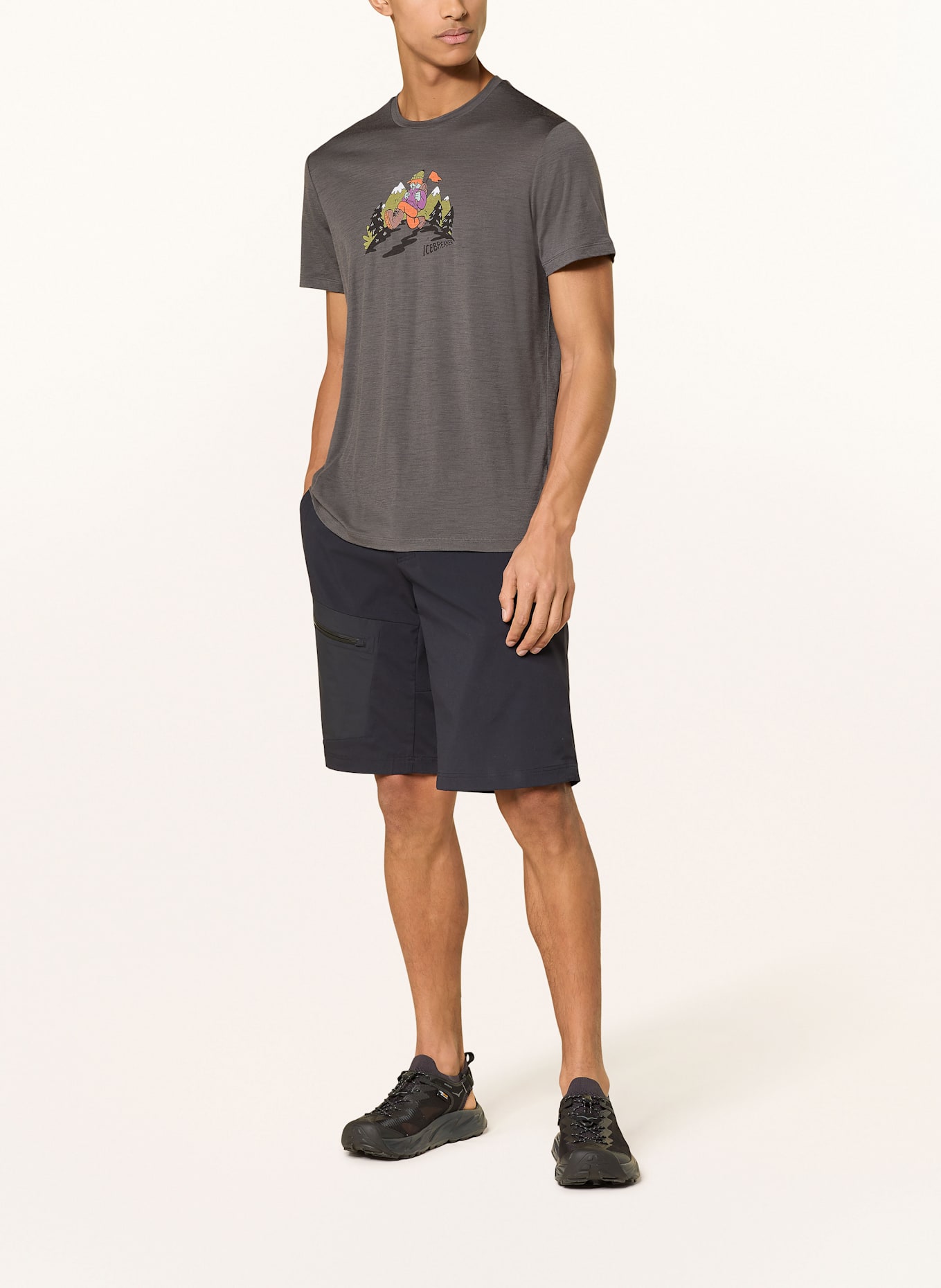 icebreaker T-Shirt MERINO 150 TECH LITE™ aus Merinowolle: DUNKELGRAU