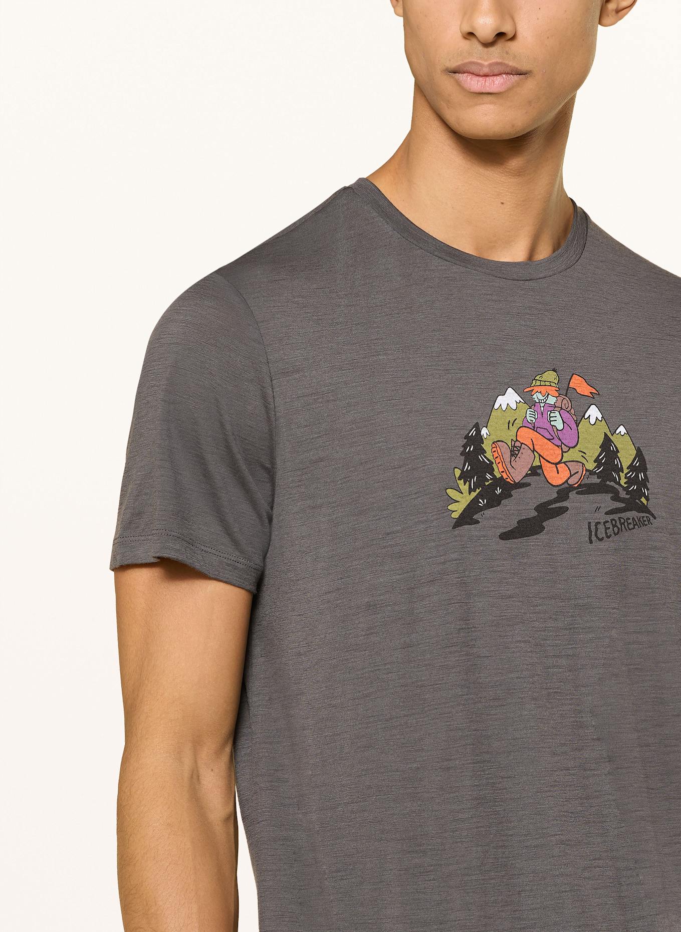 icebreaker T-Shirt MERINO 150 TECH LITE™ aus Merinowolle: DUNKELGRAU