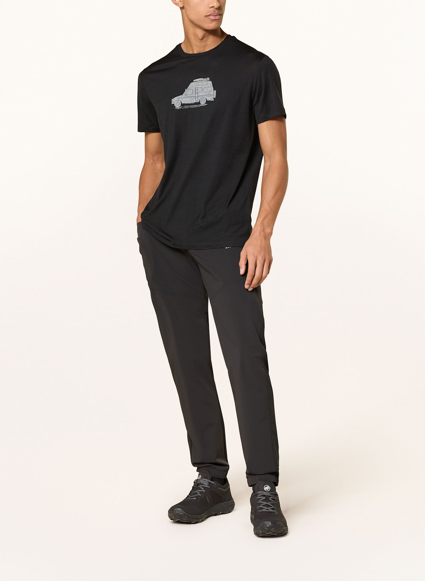 icebreaker T-Shirt MERINO 150 TECH LITE™ aus Merinowolle: SCHWARZ