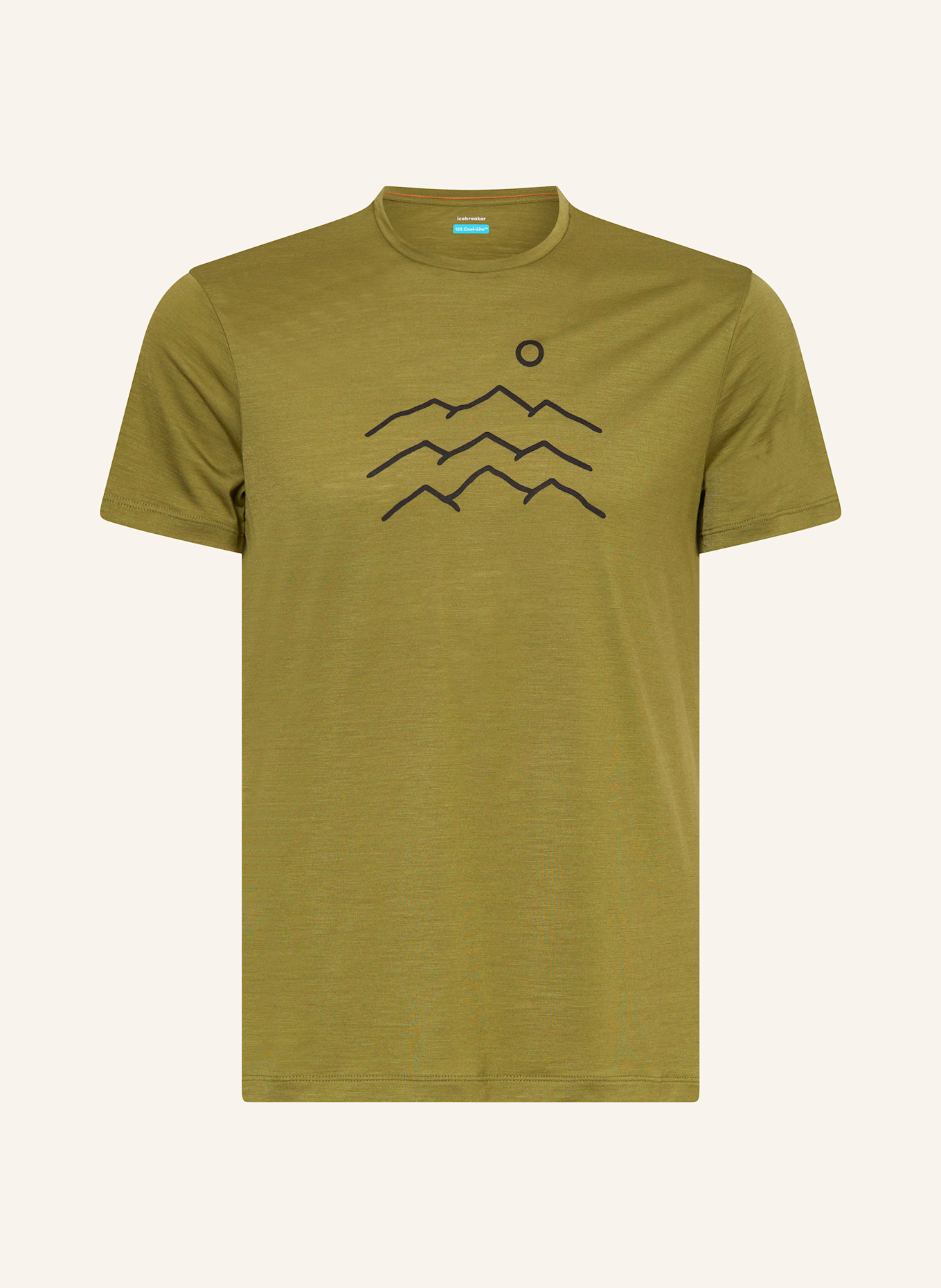 icebreaker T-Shirt MERINOMIX 125 COOL-LITE™ SPHERE mit Merinowolle: OLIV
