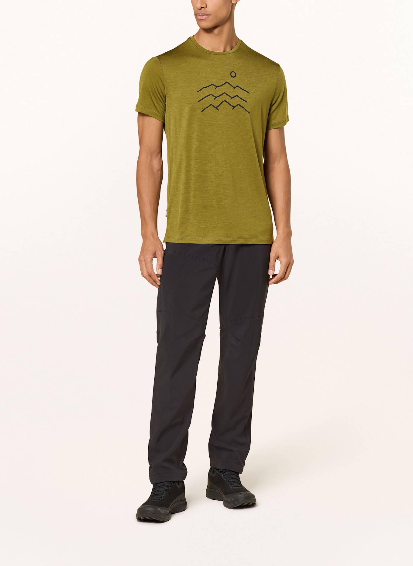 icebreaker T-Shirt MERINOMIX 125 COOL-LITE™ SPHERE mit Merinowolle: OLIV