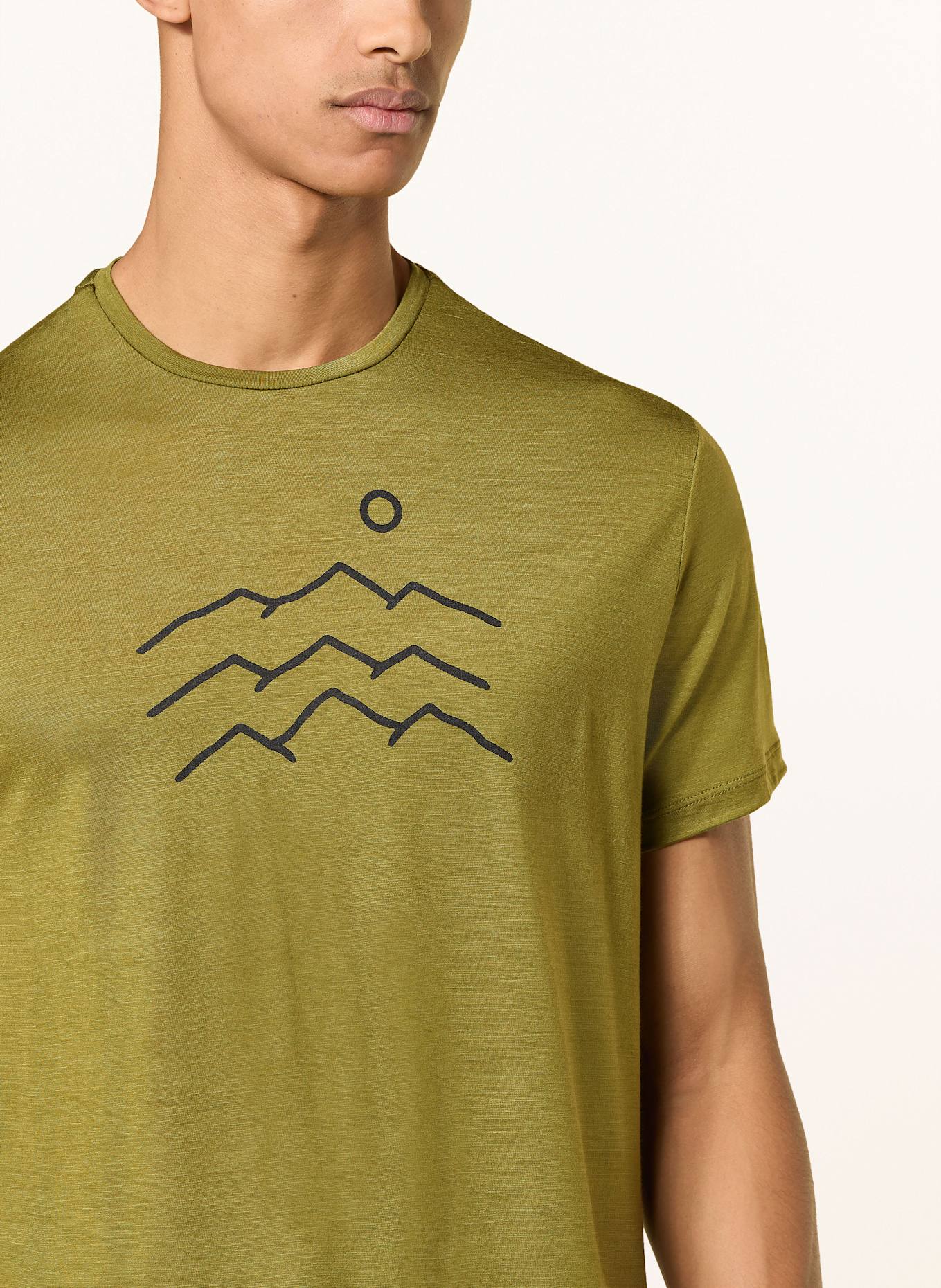 icebreaker T-Shirt MERINOMIX 125 COOL-LITE™ SPHERE mit Merinowolle: OLIV