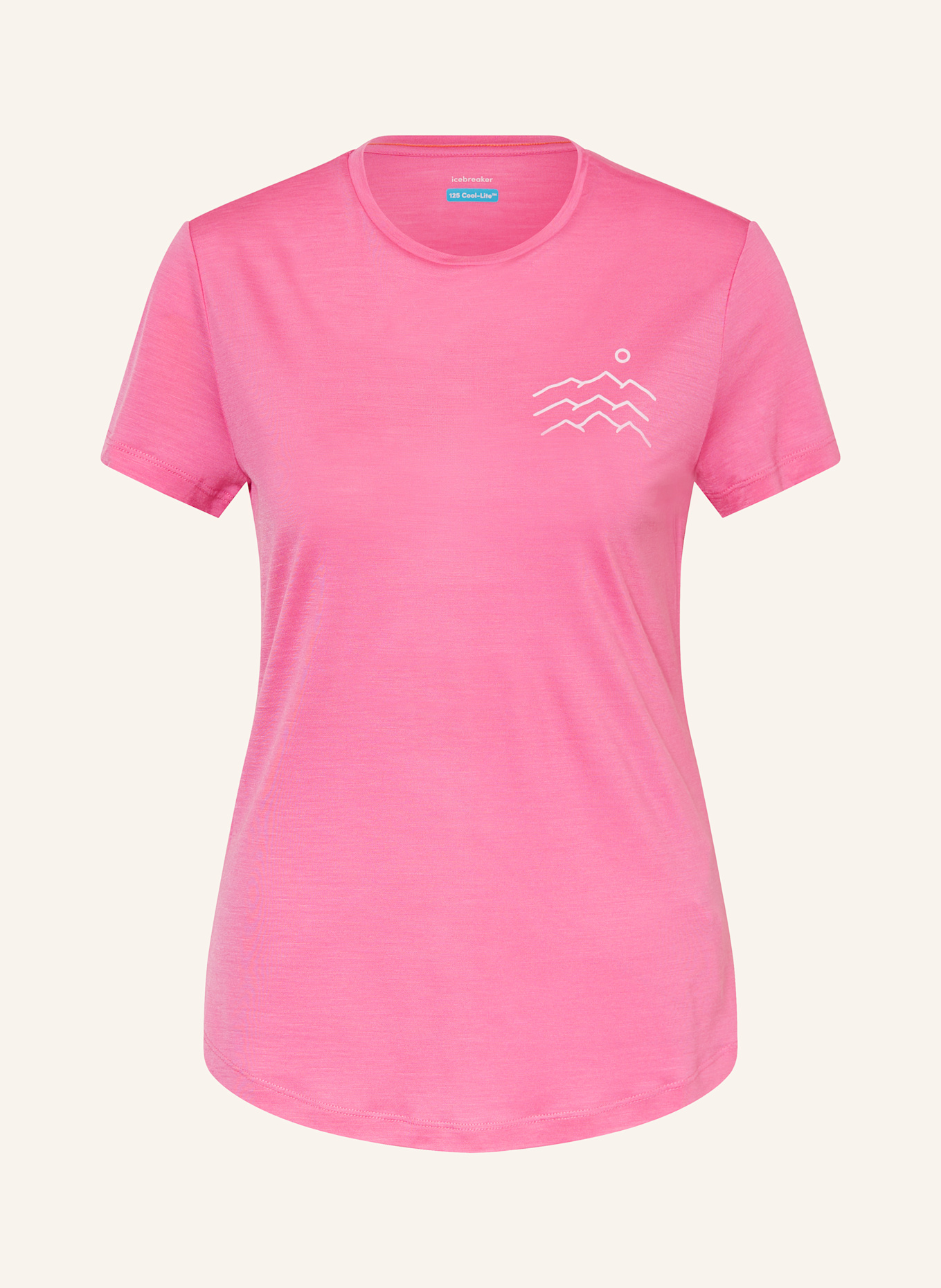 icebreaker T-shirt 125 COOL-LITE™ SPHERE with merino wool in pink