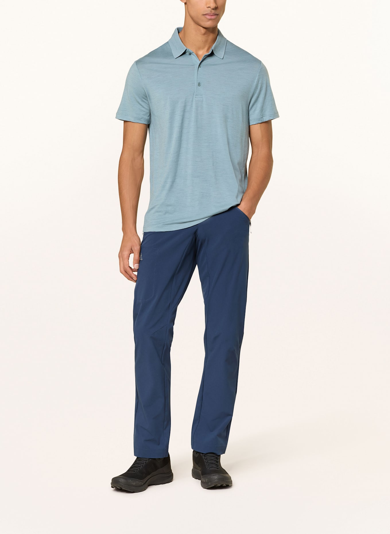 icebreaker Funktions-Poloshirt 150 TECH LITE III aus Merinowolle: BLAUGRAU