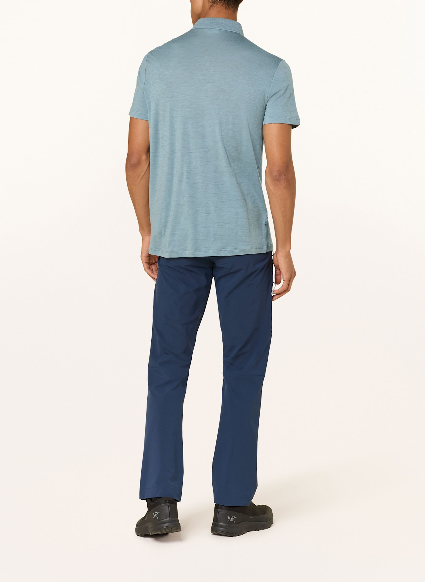 icebreaker Funktions-Poloshirt 150 TECH LITE III aus Merinowolle: BLAUGRAU