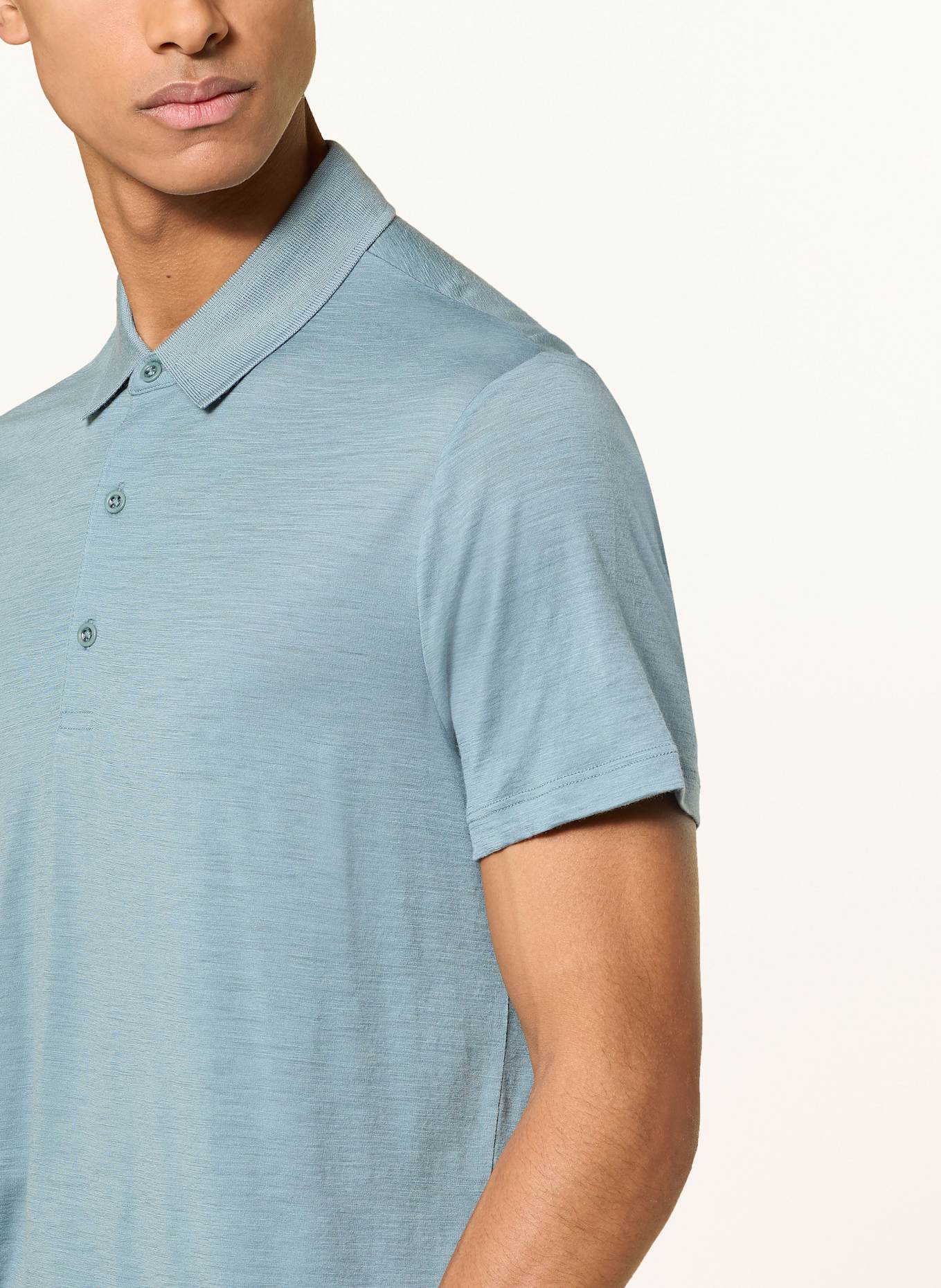 icebreaker Funktions-Poloshirt 150 TECH LITE III aus Merinowolle: BLAUGRAU