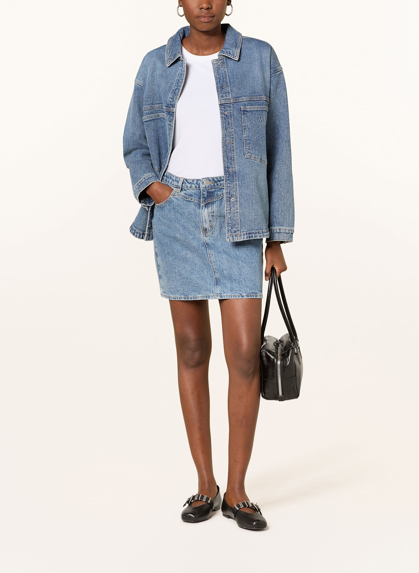 Y.A.S. Jeansrock: MEDIUM BLUE DENIM