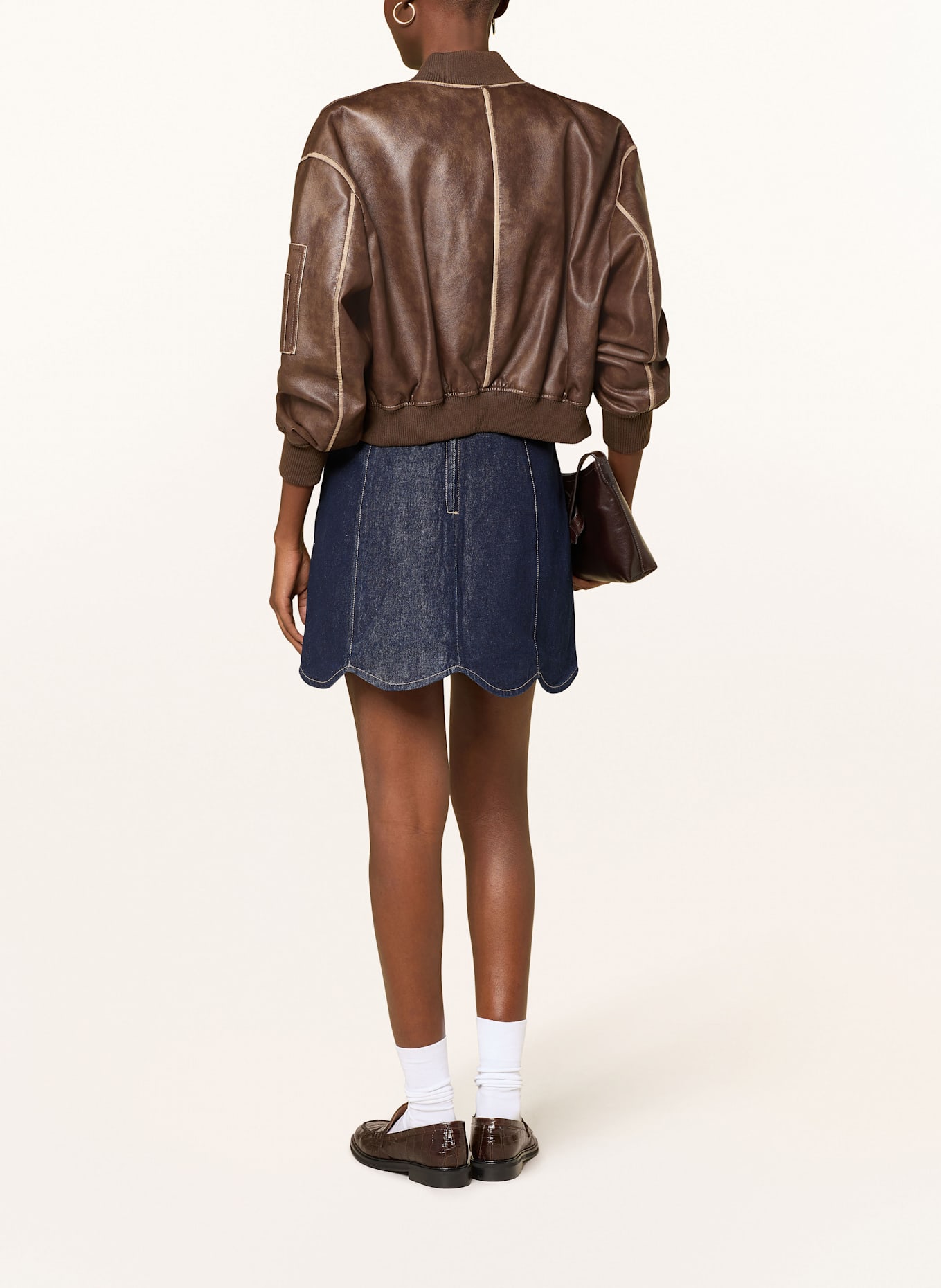 Y.A.S. Džínová sukně: DARK BLUE DENIM