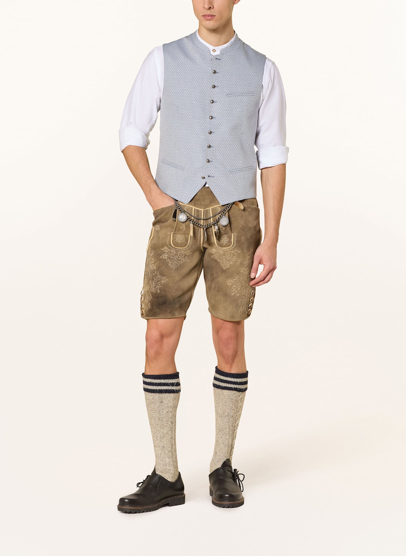 Hammerschmid Trachtenweste TOBIAS: HELLBLAU / DUNKELBLAU