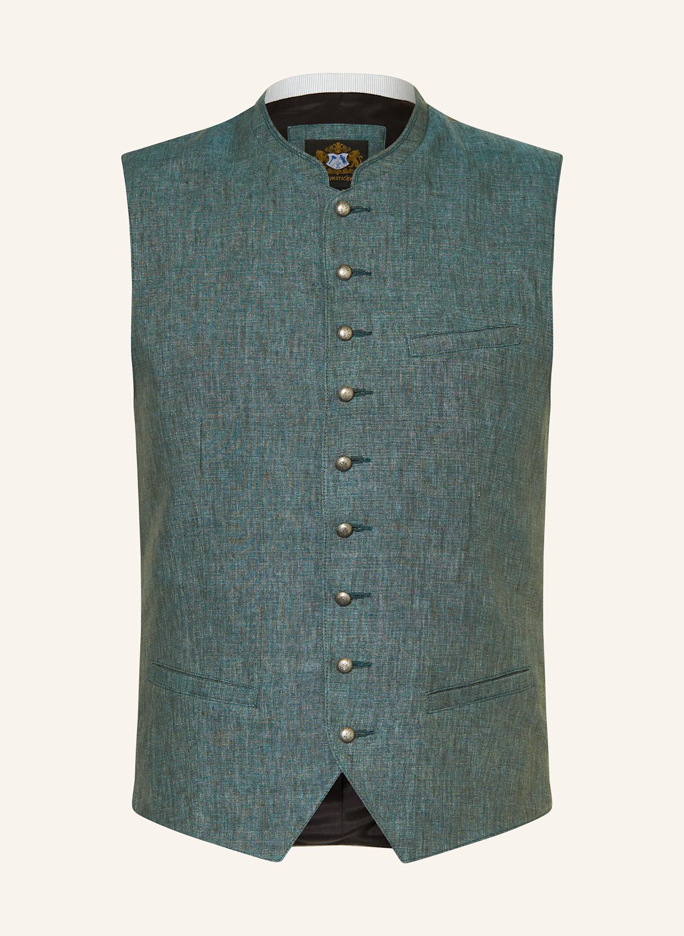 Hammerschmid MARCEL traditional linen vest: TEAL