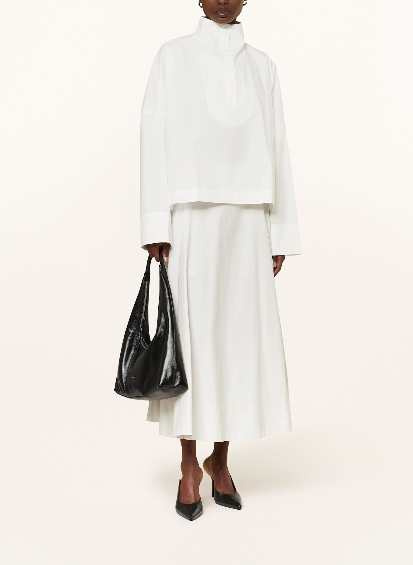 REMAIN Oversized-Blusenshirt: WEISS