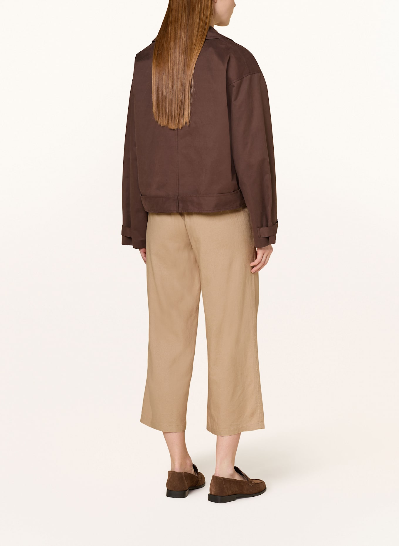 Betty Barclay 7/8 kalhoty se lnem: BÉŽOVÁ