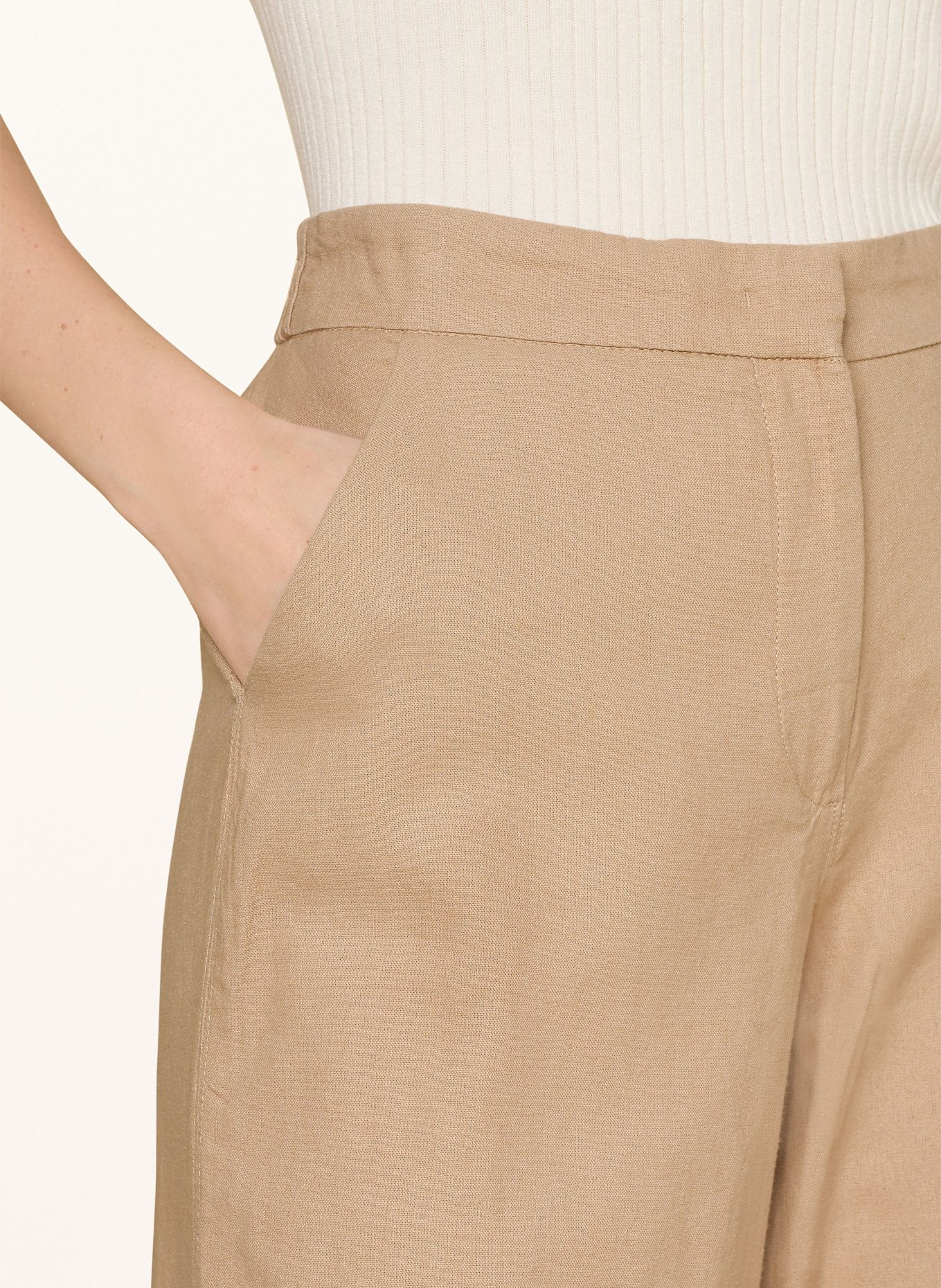 Betty Barclay 7/8 kalhoty se lnem: BÉŽOVÁ