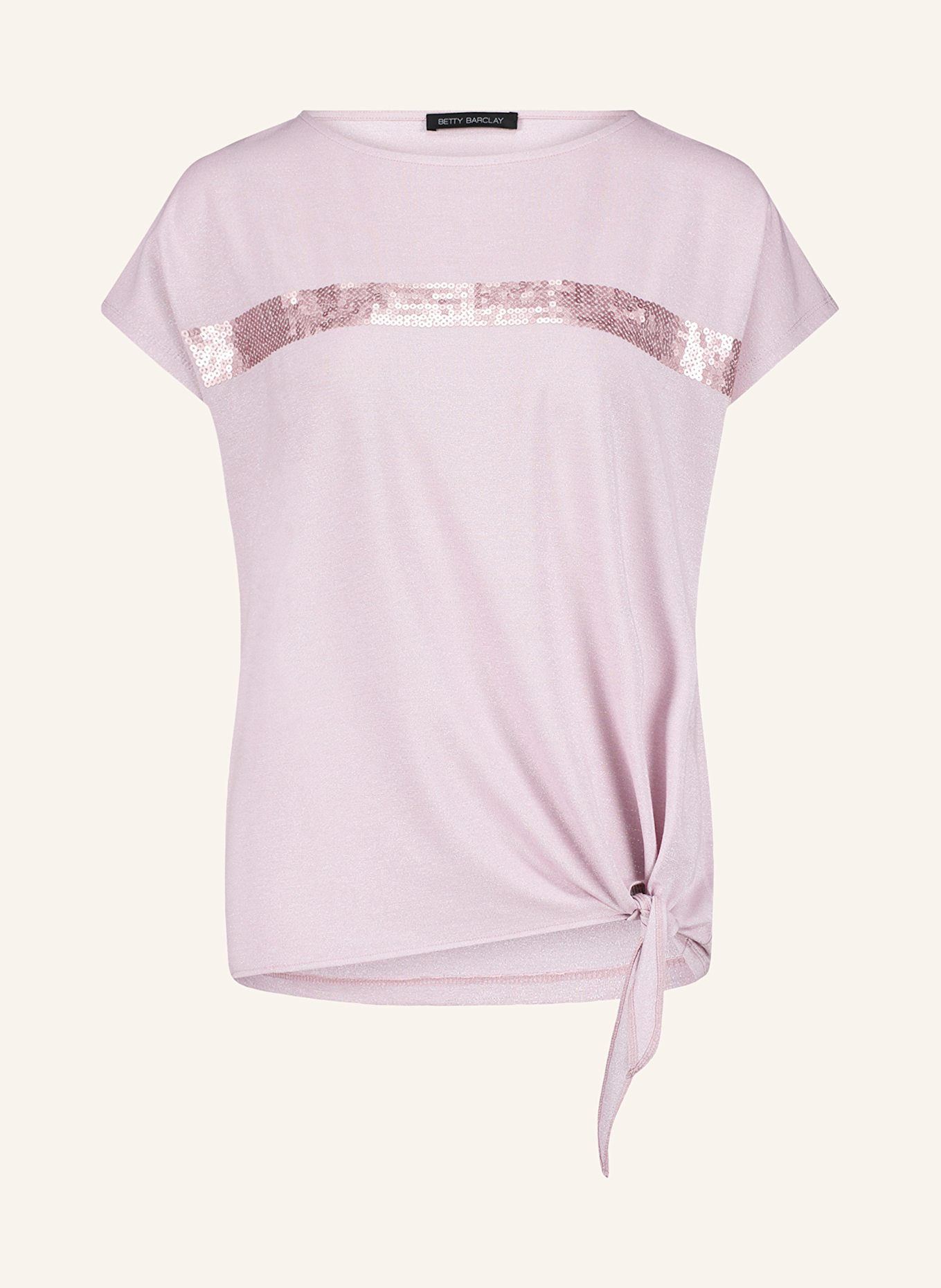 Betty Barclay T-shirt z cekinami: JASNORÓŻOWY / BLADORÓŻOWY