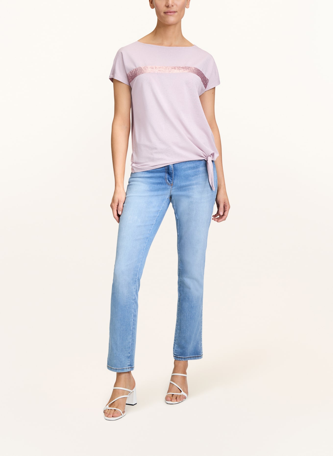 Betty Barclay T-shirt z cekinami: JASNORÓŻOWY / BLADORÓŻOWY