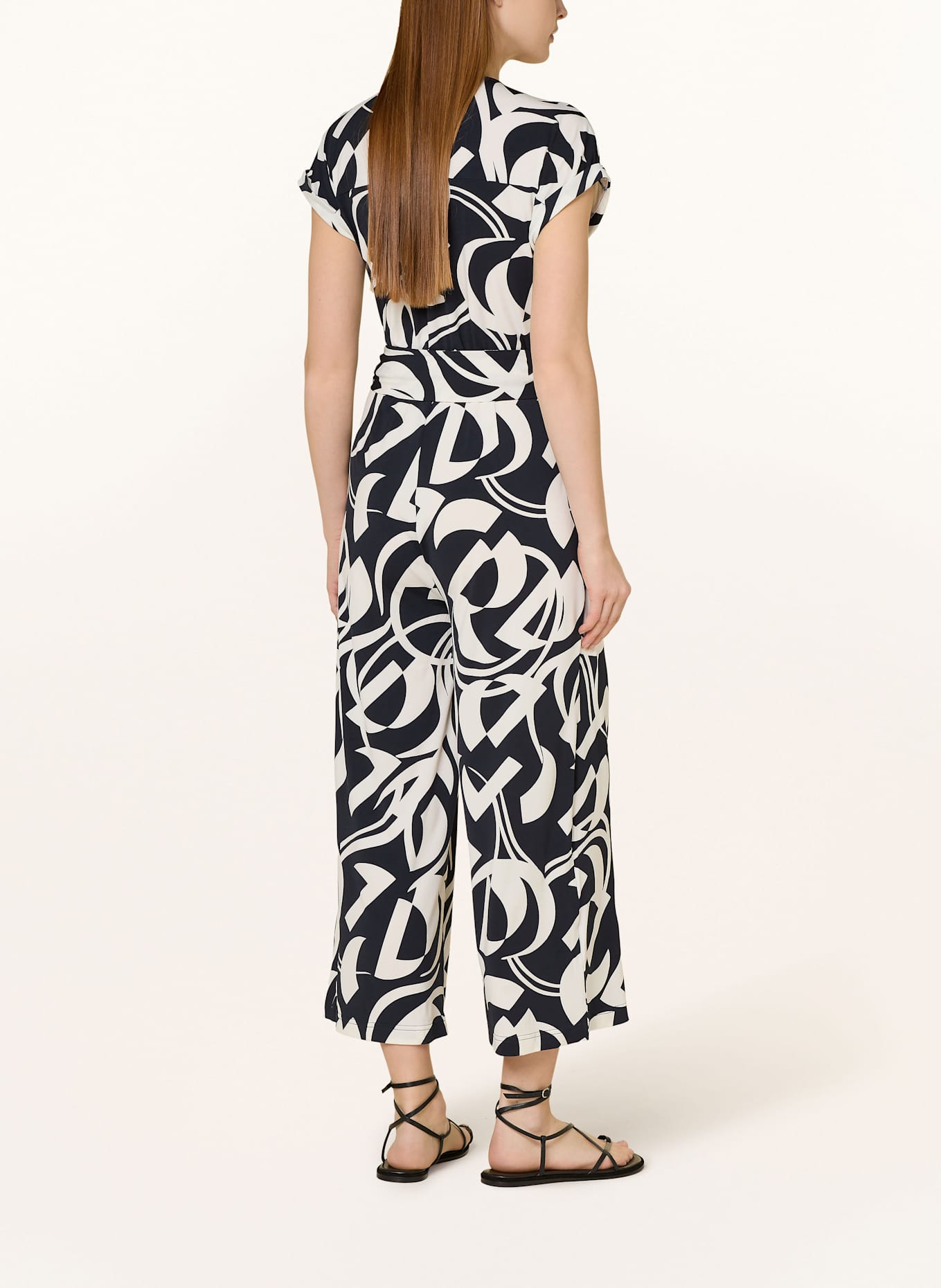 Betty Barclay Jumpsuit in wrap look: DARK BLUE / ECRU