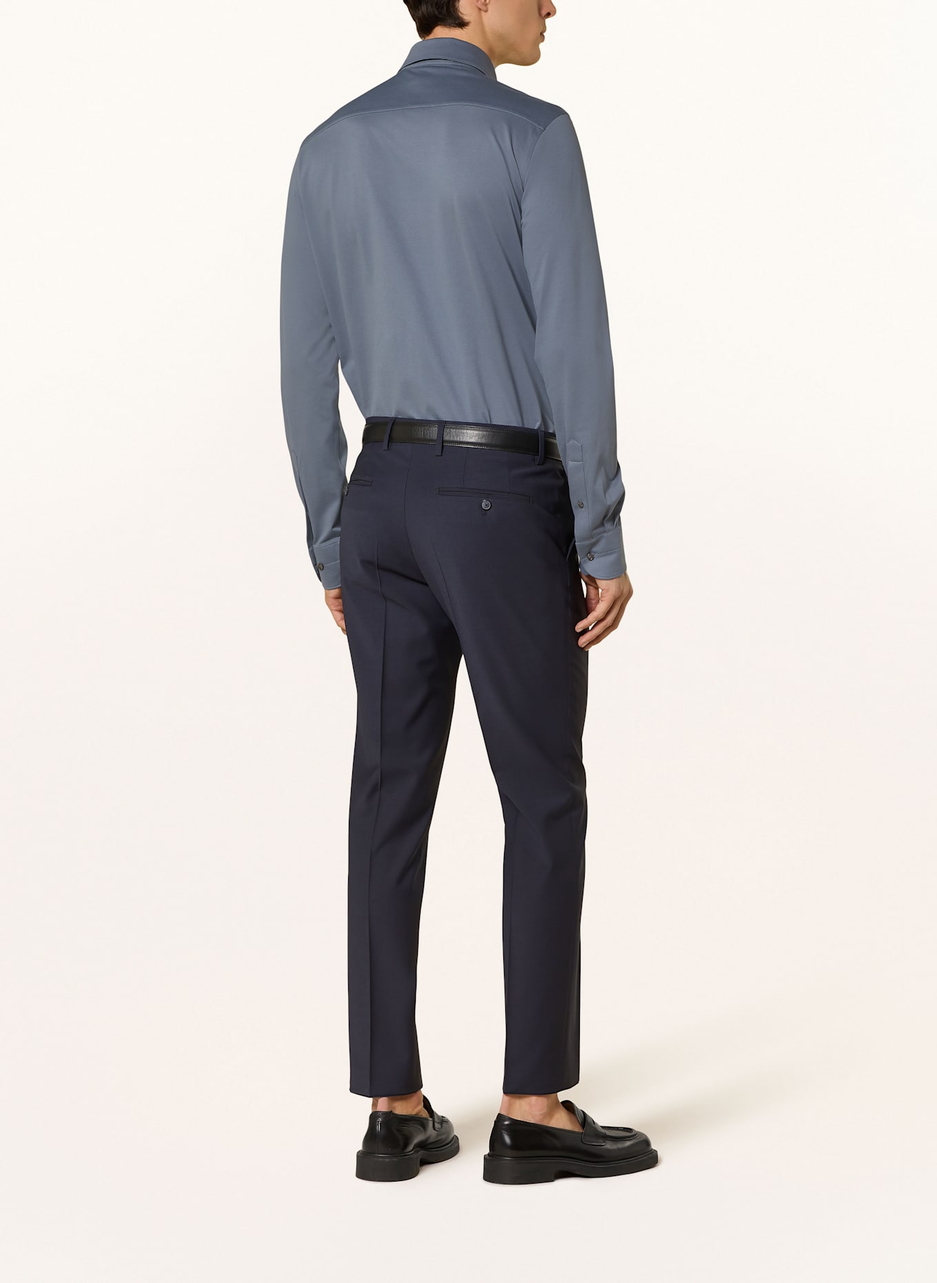 PROFUOMO Košile Slim Fit: ČERNOŠEDÁ