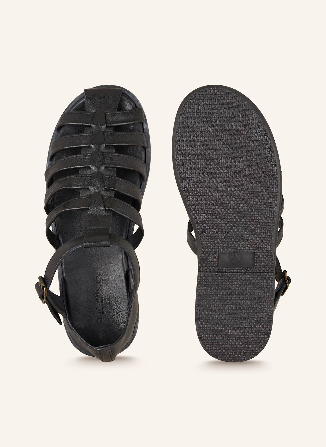 BRADOR Sandały BUFFY: CZARNY