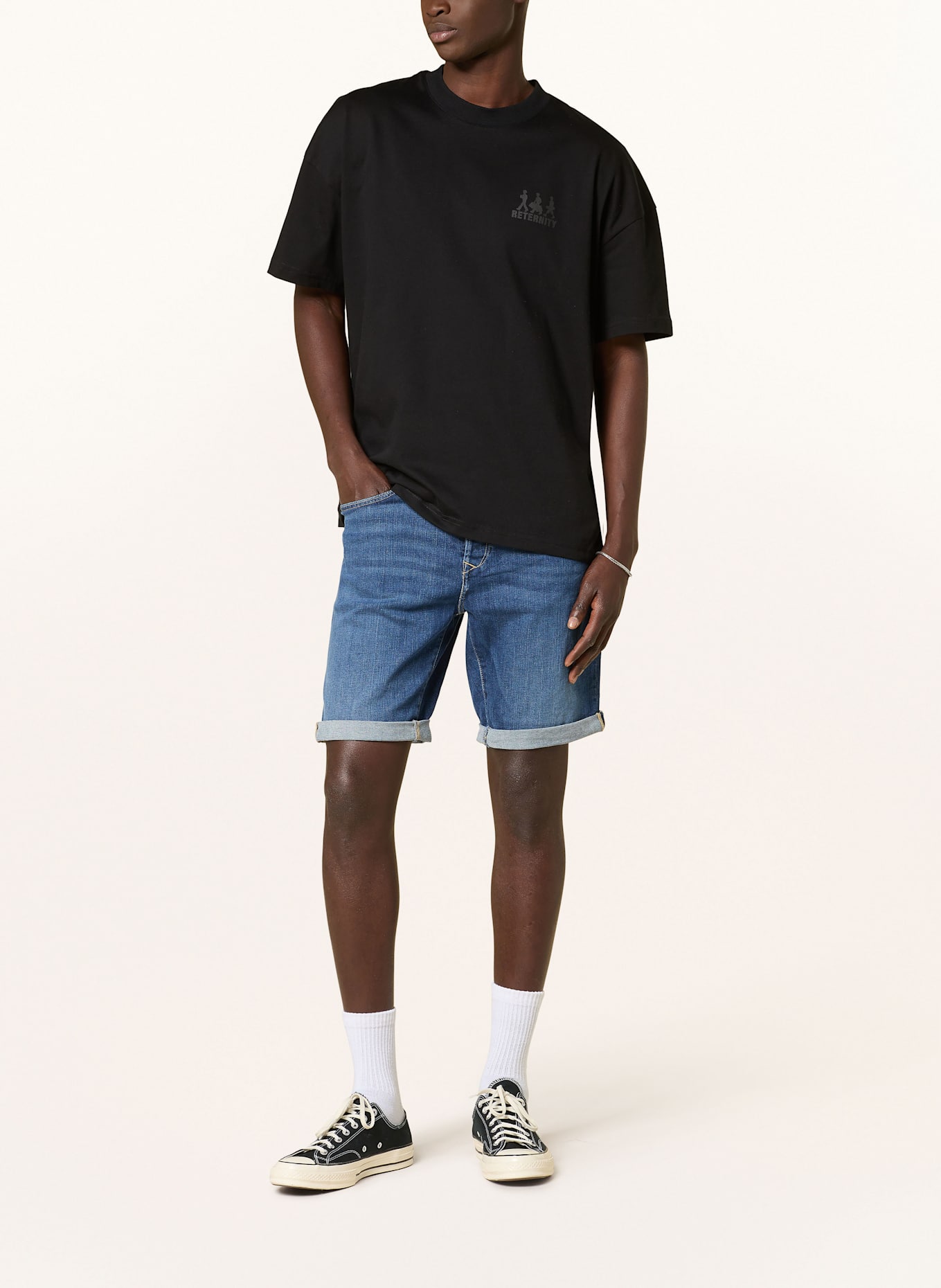 REPLAY Jeansshorts RBJ.981 Tapered Fit: 007 DARK BLUE