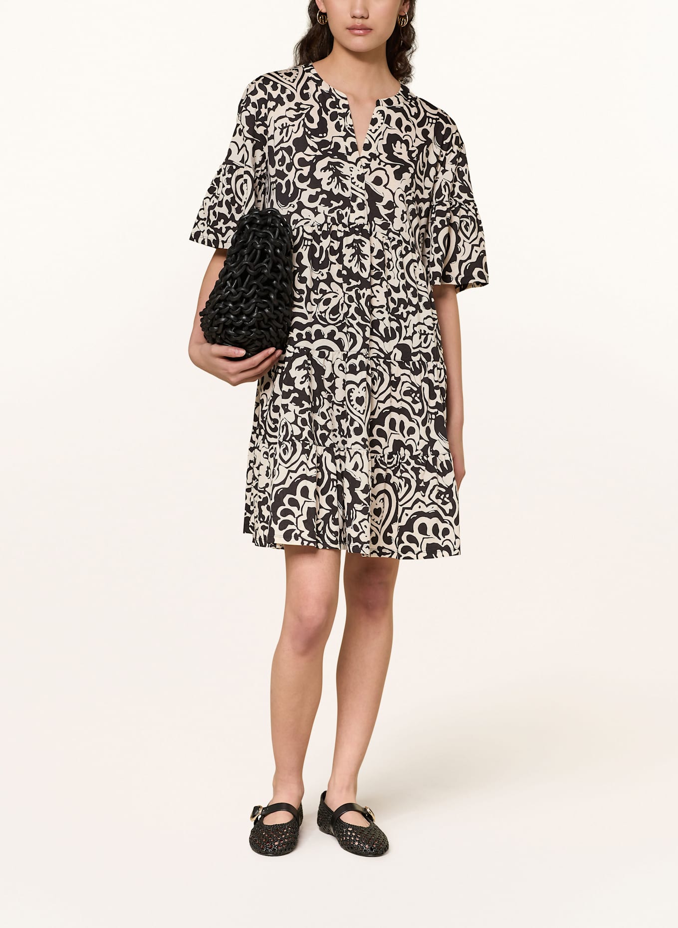 WEEKEND Max Mara Jerseykleid ELY: SCHWARZ / WEISS