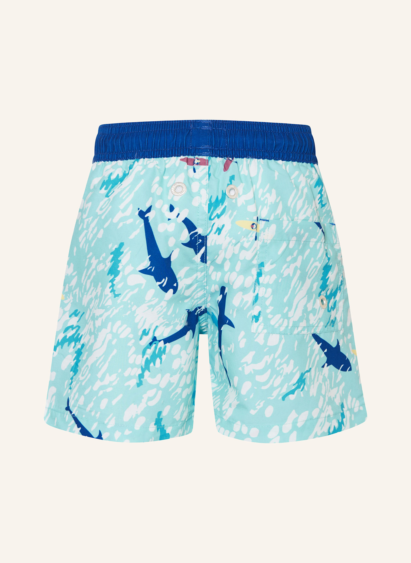 Sanetta Koupací šortky s UV ochranou 50+: MÁTOVÁ / TMAVĚ MODRÁ / ŽLUTÁ