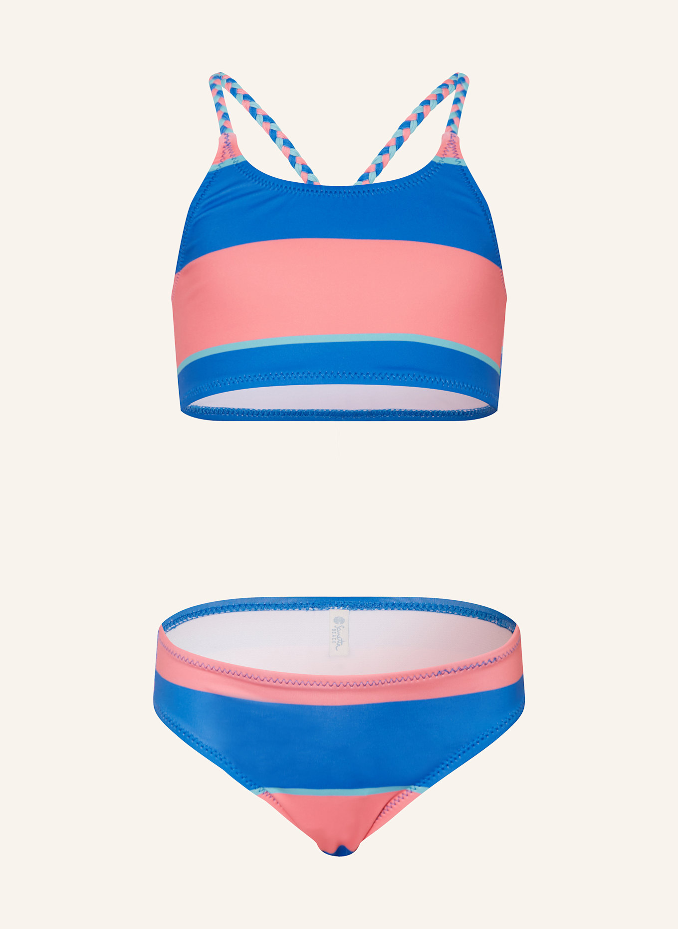 Sanetta Bustier bikiny s UV ochranou 50+: MODRÁ / ČERVENÁ / SVĚTLE ZELENÁ