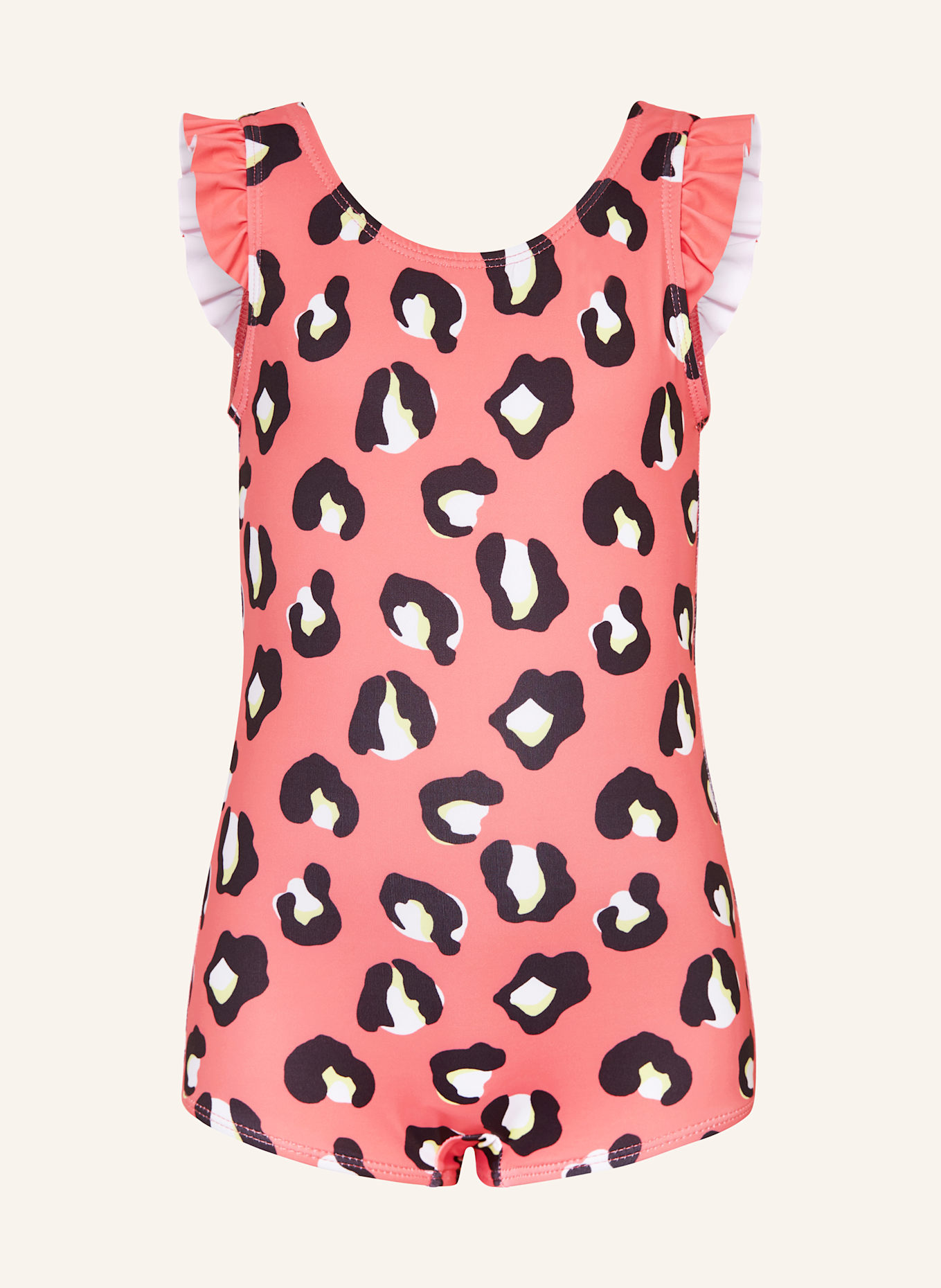 Sanetta Badeanzug mit UV-Schutz 50+: ROT / SCHWARZ / GELB