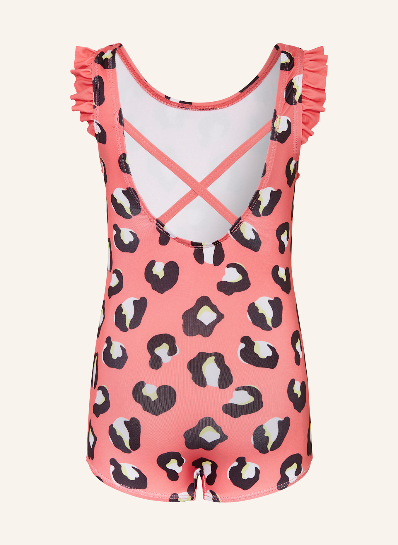 Sanetta Badeanzug mit UV-Schutz 50+: ROT / SCHWARZ / GELB