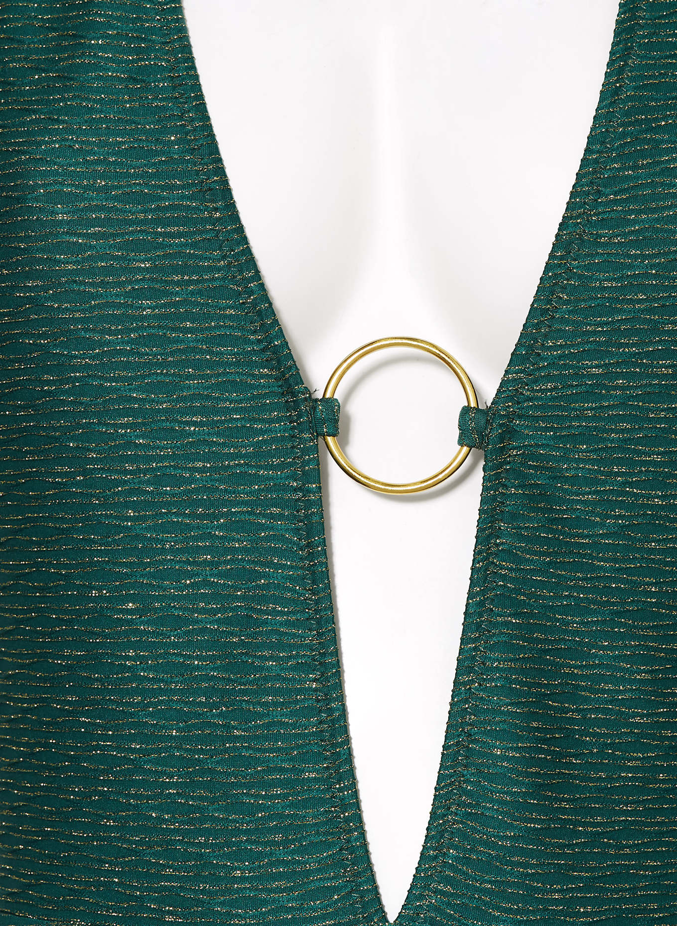 BANANA MOON COUTURE Neckholder-Badeanzug CAITITU CALICAR mit Glitzergarn: GRÜN