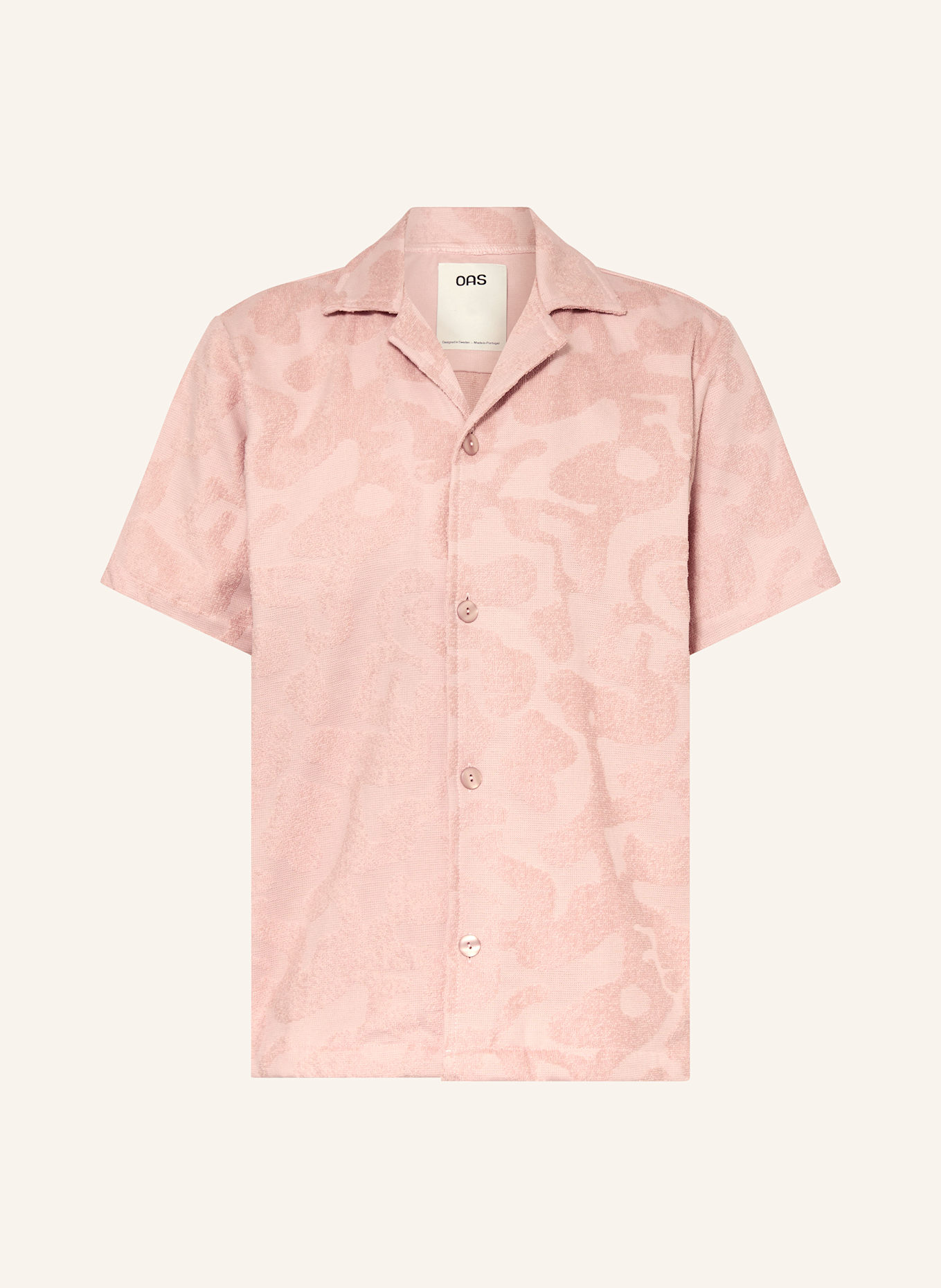 OAS Resorthemd BLUSH PUZZLOTEC Comfort Fit aus Frottee: HELLORANGE