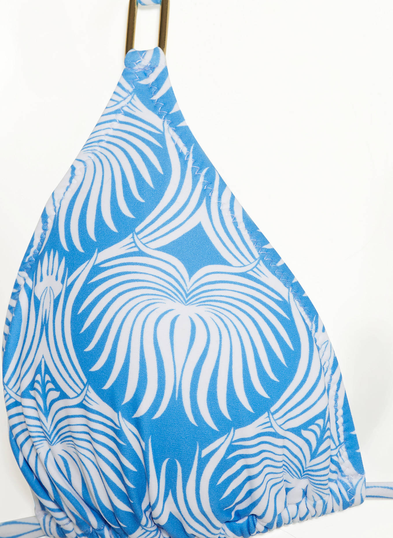 MELISSA ODABASH Triangle bikini CANCUN: TURQUOISE/ WHITE