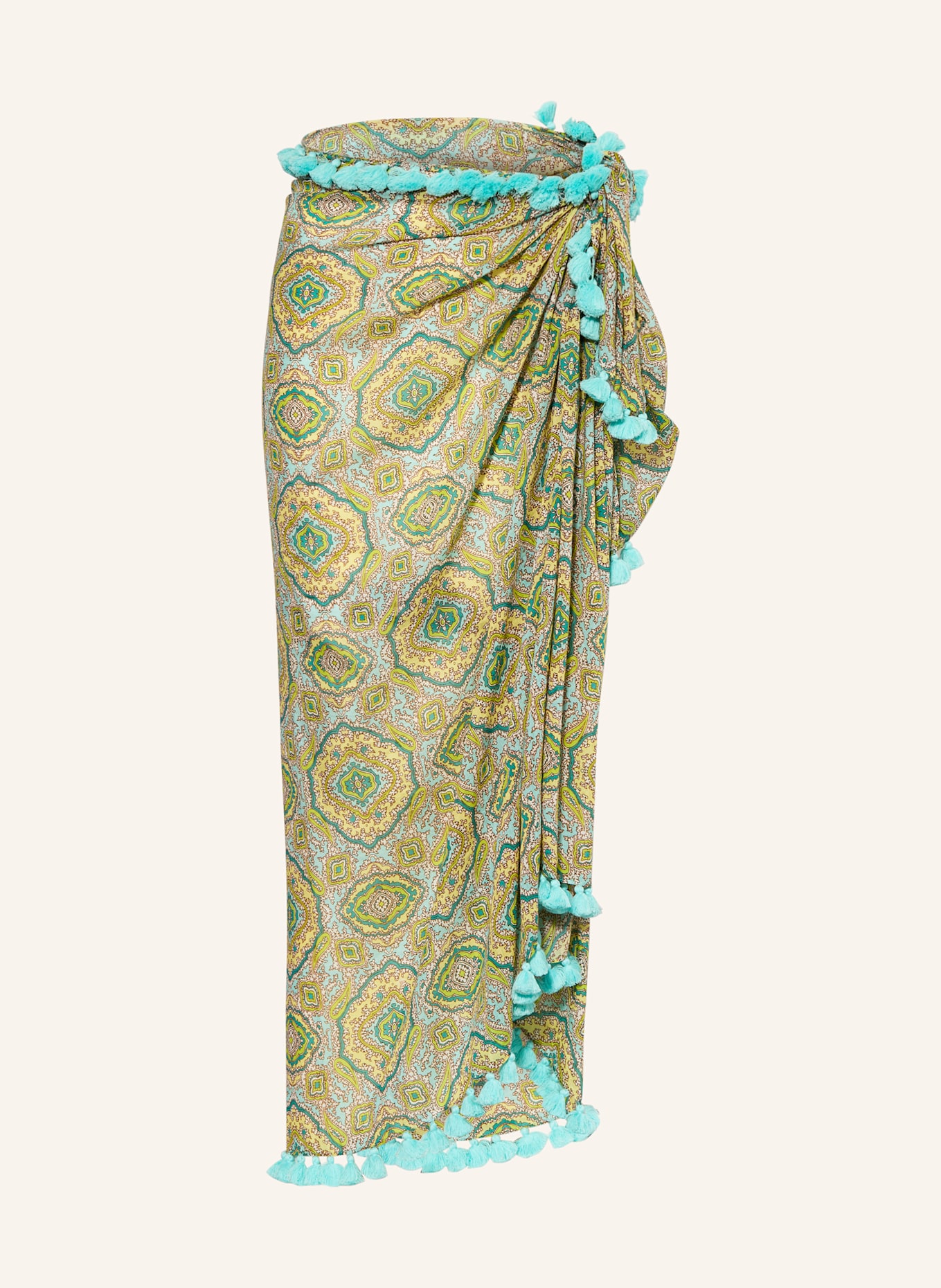 heidi klein Pareo HACIENDA: TURKUSOWY / PETROL / JASNOZIELONY