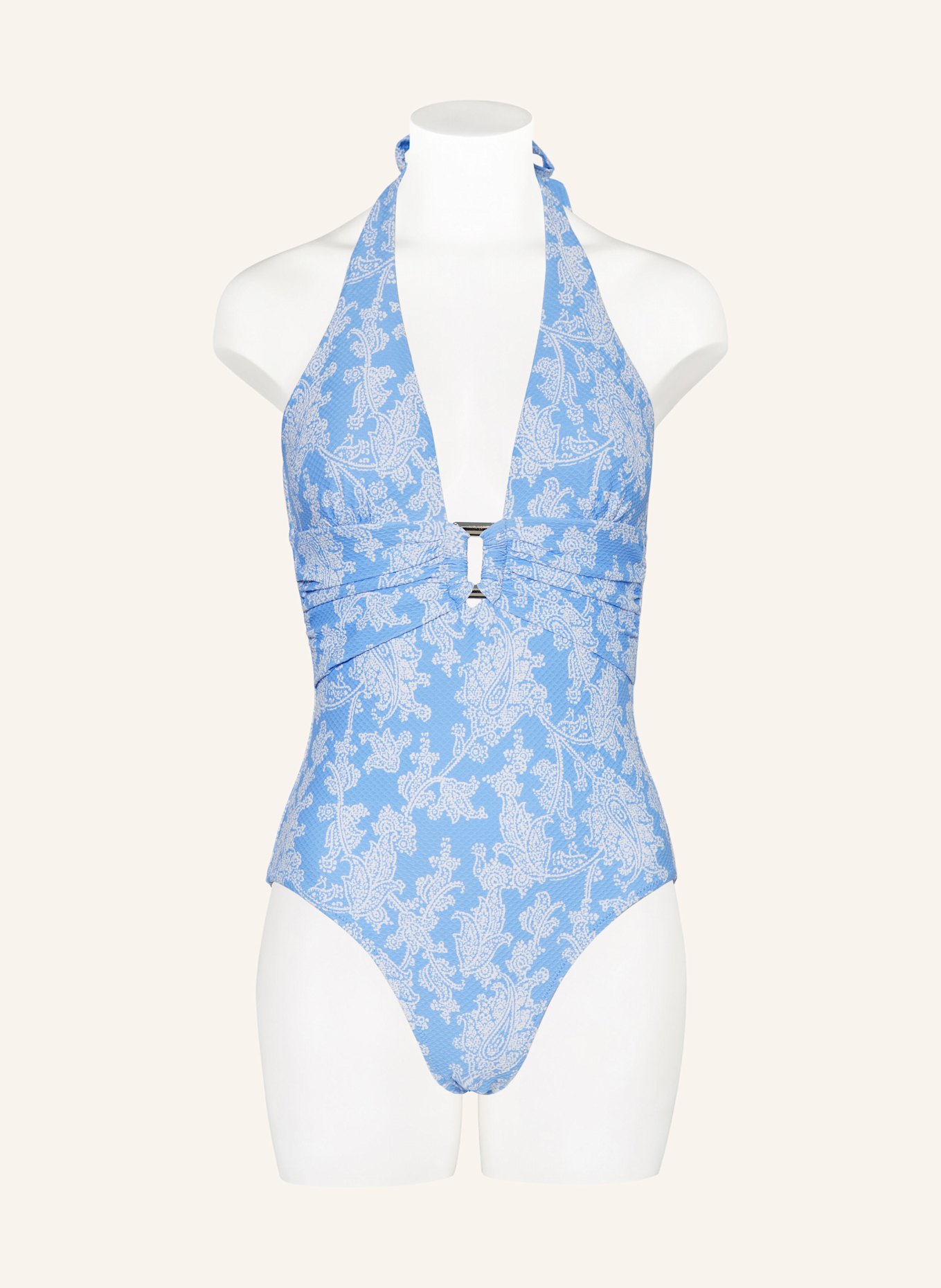 heidi klein Neckholder-Badeanzug PLAYA PARAISO: HELLBLAU