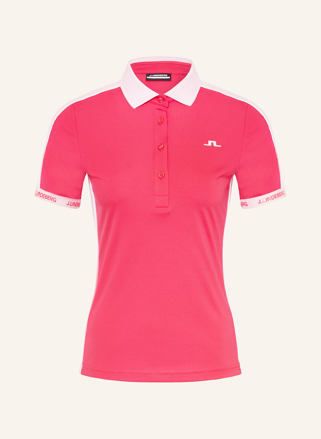 J.LINDEBERG Funktions-Poloshirt: PINK/ ROSA