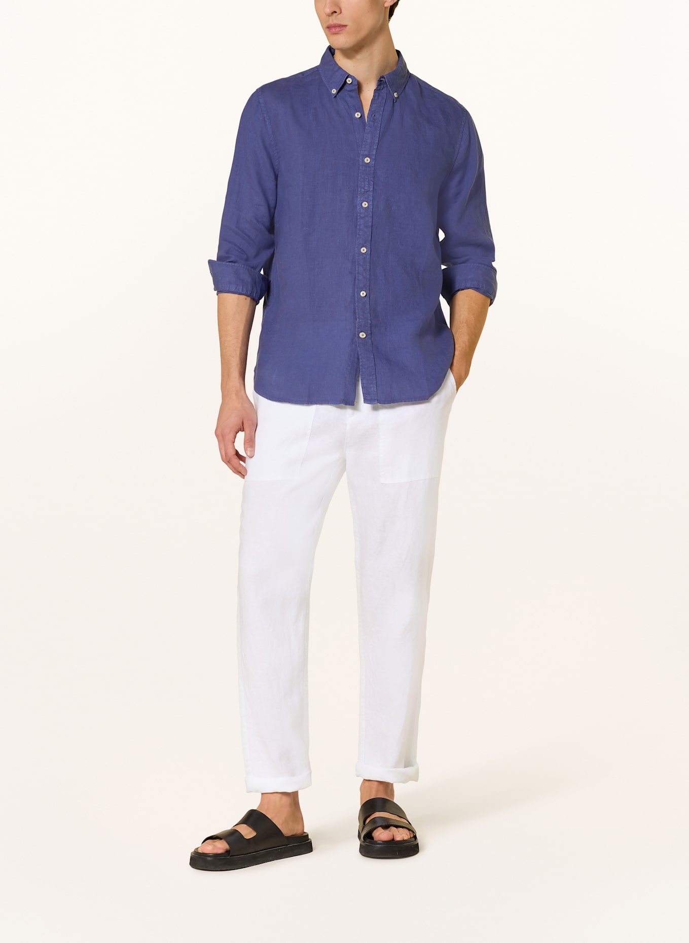 ECOALF Linen shirt MALIBU Regular fit: BLUE