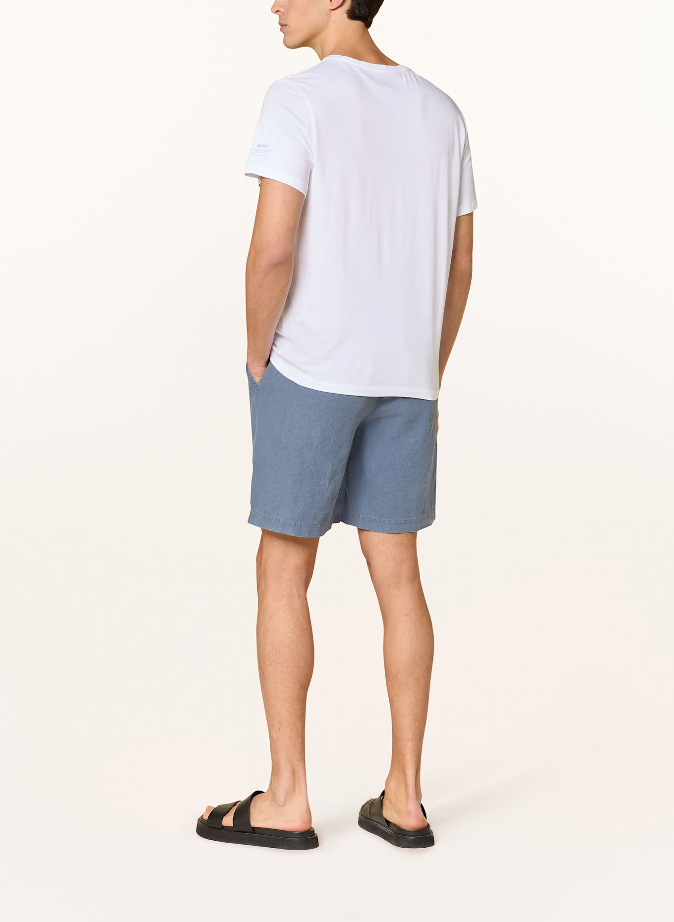 ECOALF Linnen short MUSY Regular Fit: BLAUWGRIJS