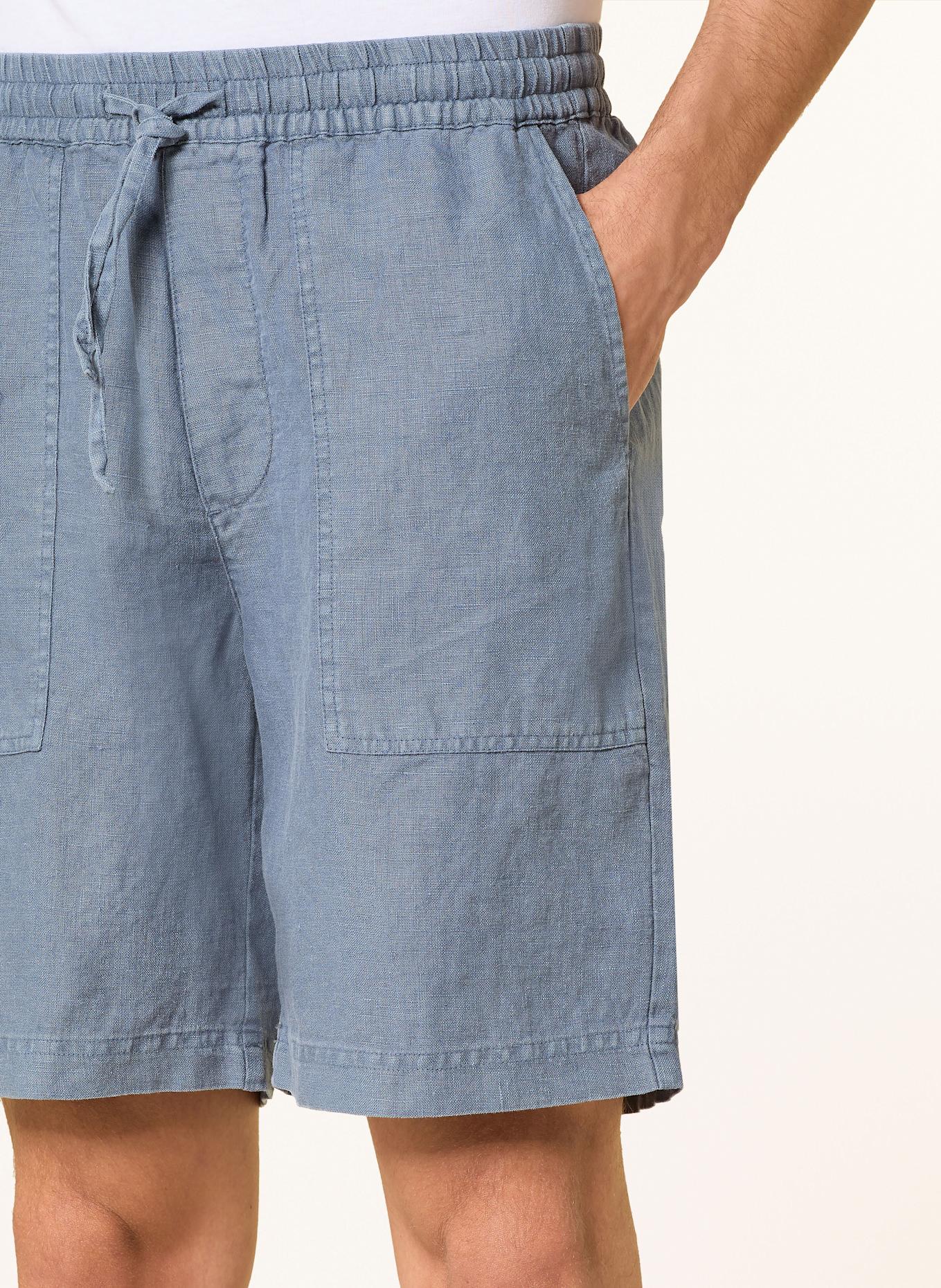 ECOALF Linnen short MUSY Regular Fit: BLAUWGRIJS