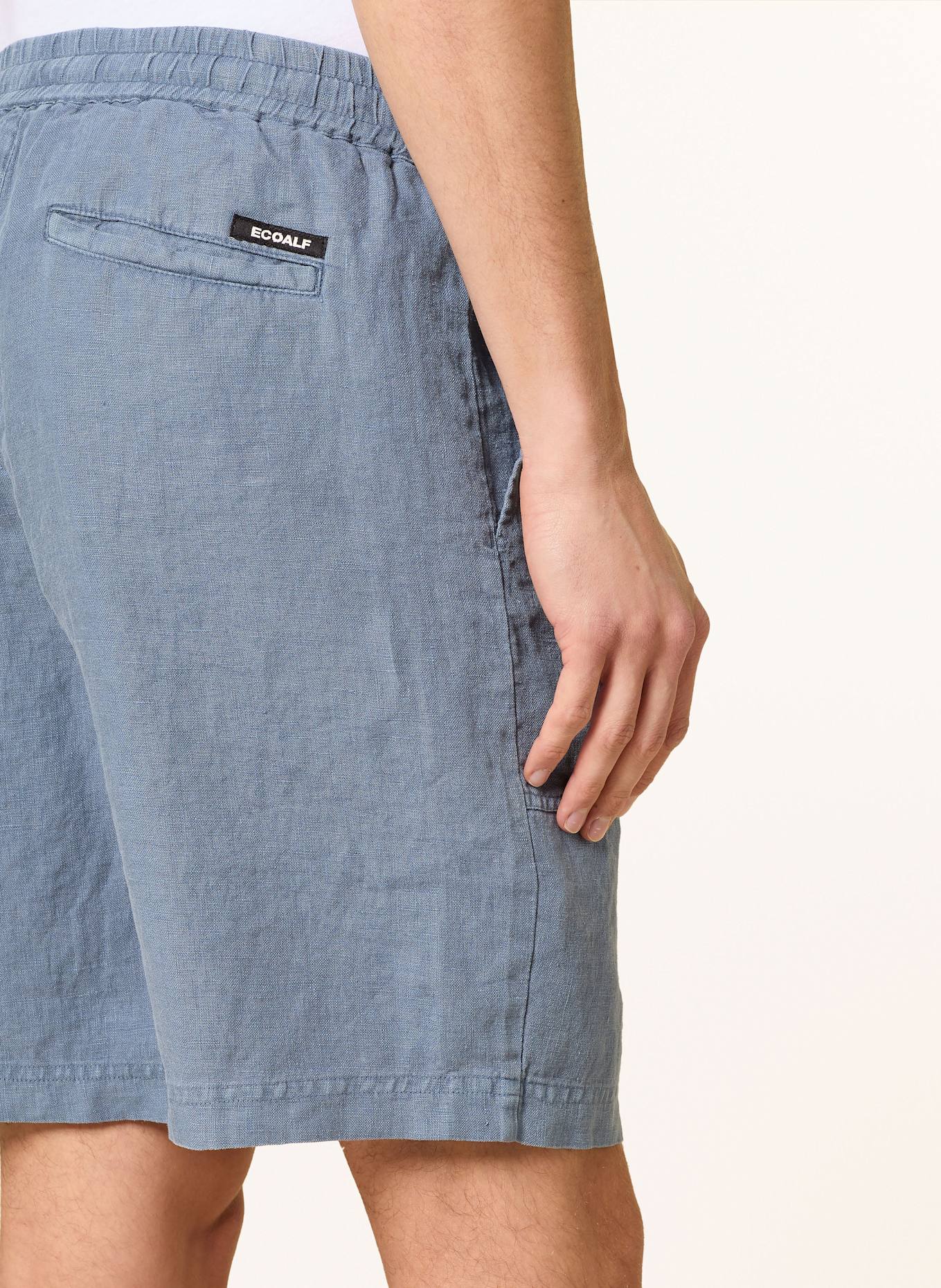 ECOALF Linnen short MUSY Regular Fit: BLAUWGRIJS