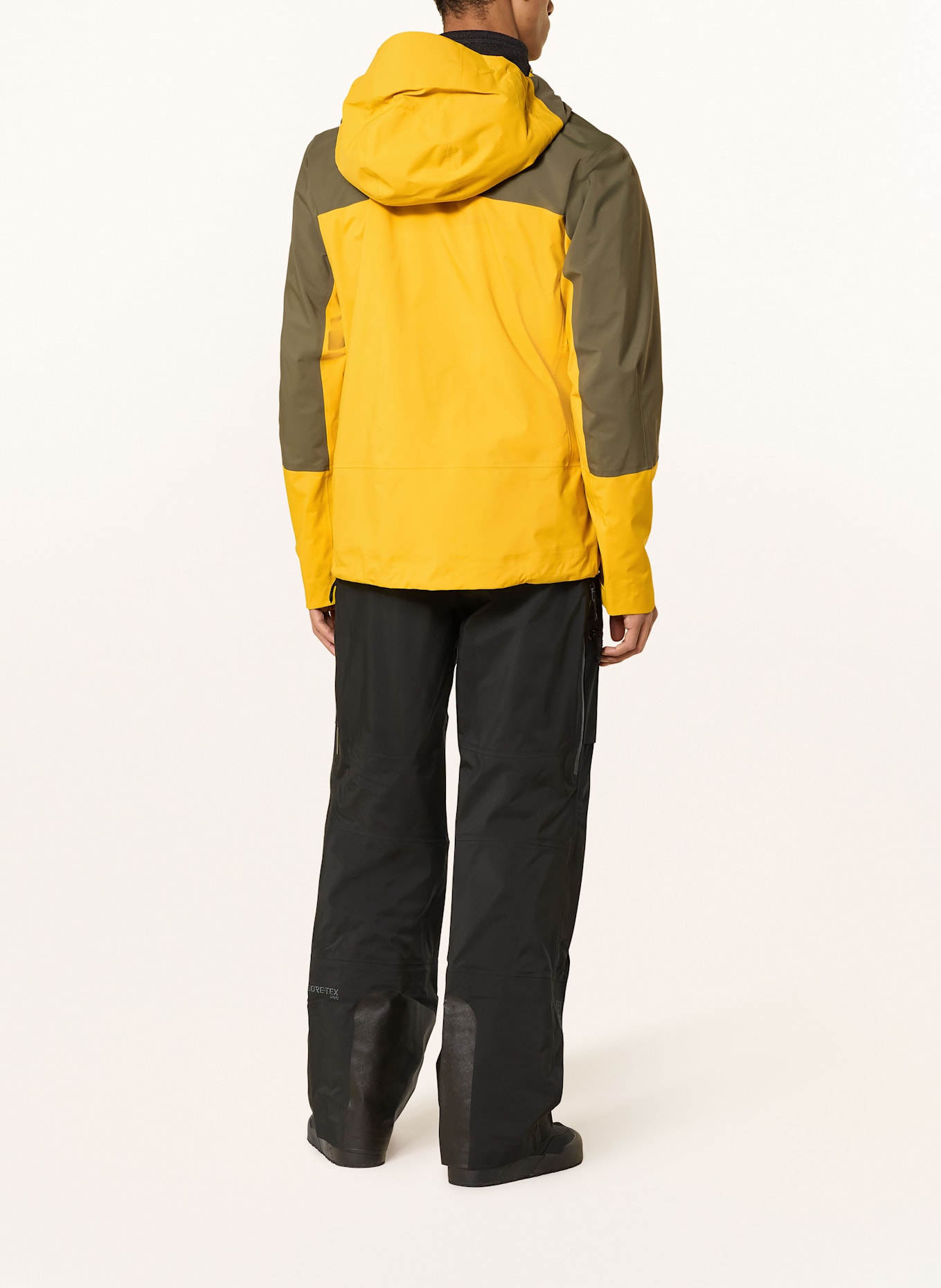 66°NORTH Hardshell-Jacke TRÖLLASKAGI GTX: DUNKELGELB / KHAKI