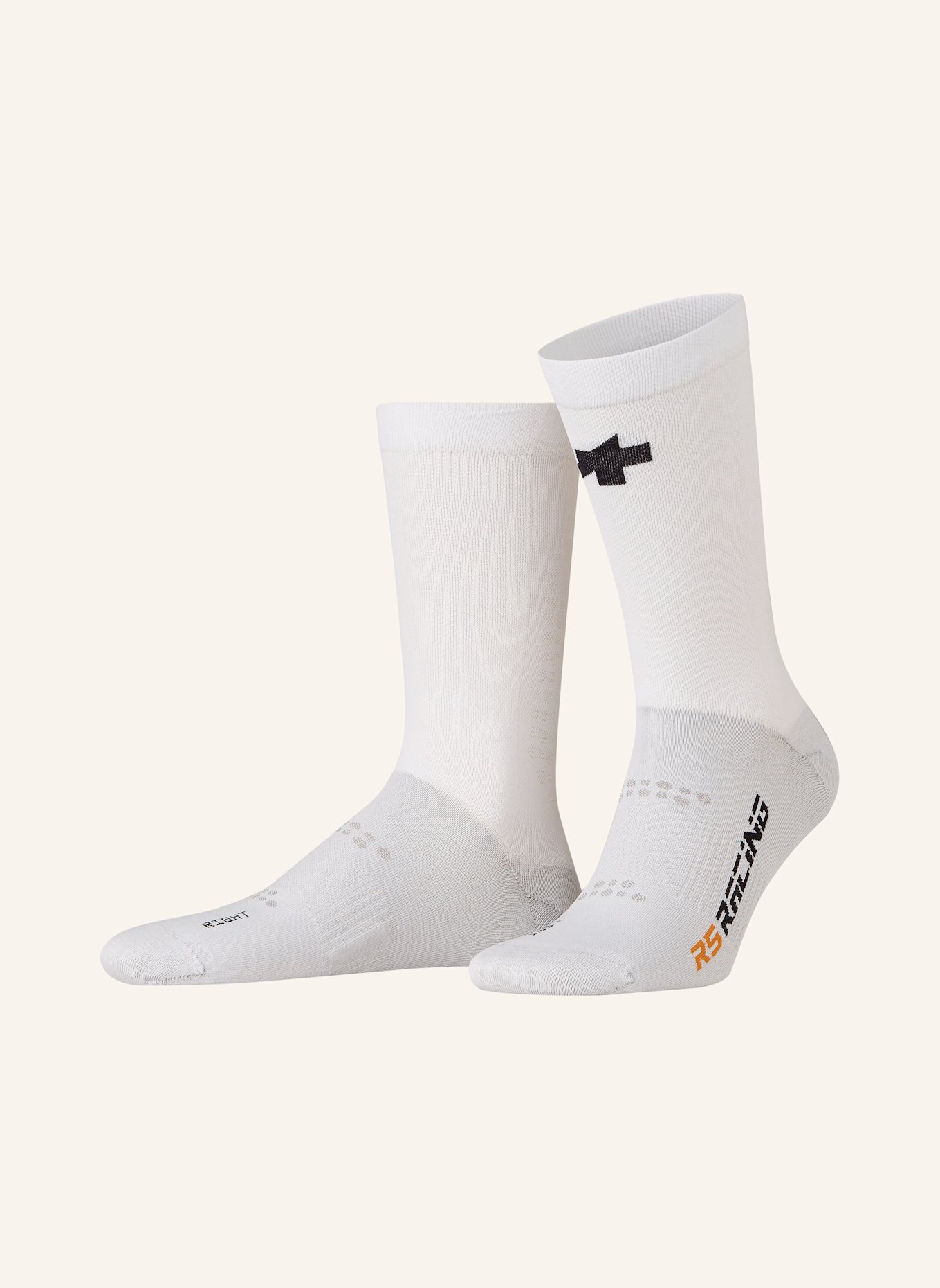 ASSOS Cyklistické ponožky RS SOCKS S11: 58 White Series
