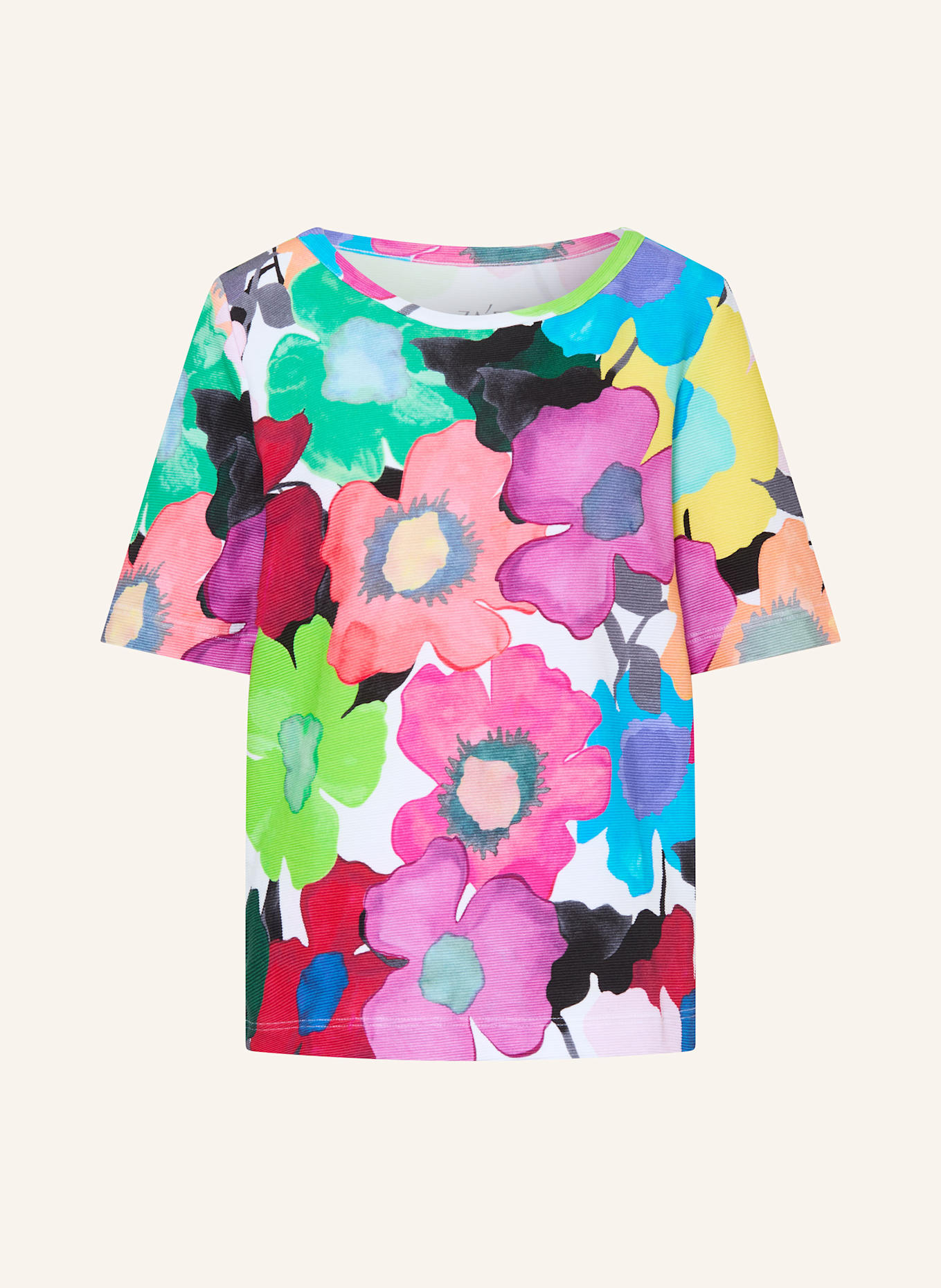 ZAÍDA T-shirt: WHITE / PINK / GREEN