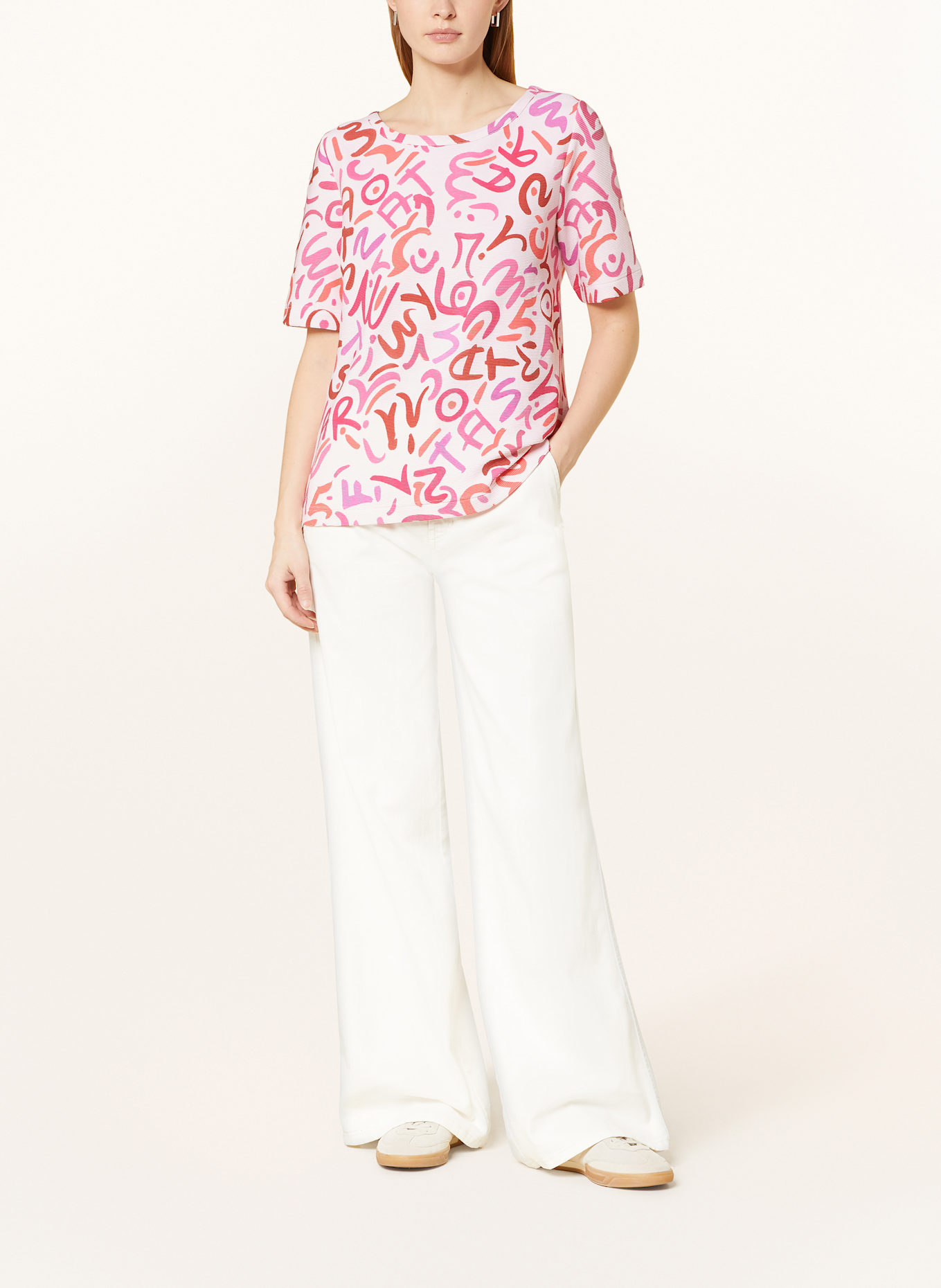 ZAÍDA T-shirt: LIGHT PINK / PINK / ORANGE